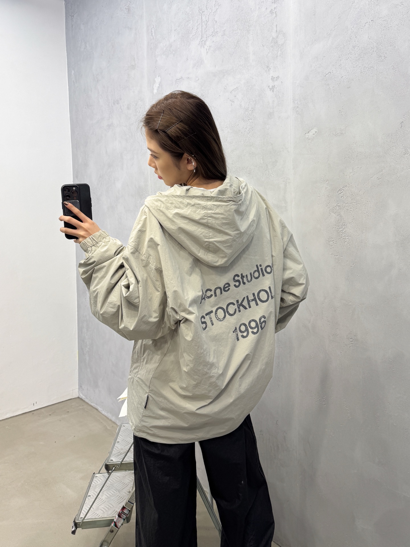 🌾Acne ｜ 新款休闲风衣，成衣洗水加经典印花标，双层做工，内里全棉色织格纹面料，休闲时尚，男女同款，