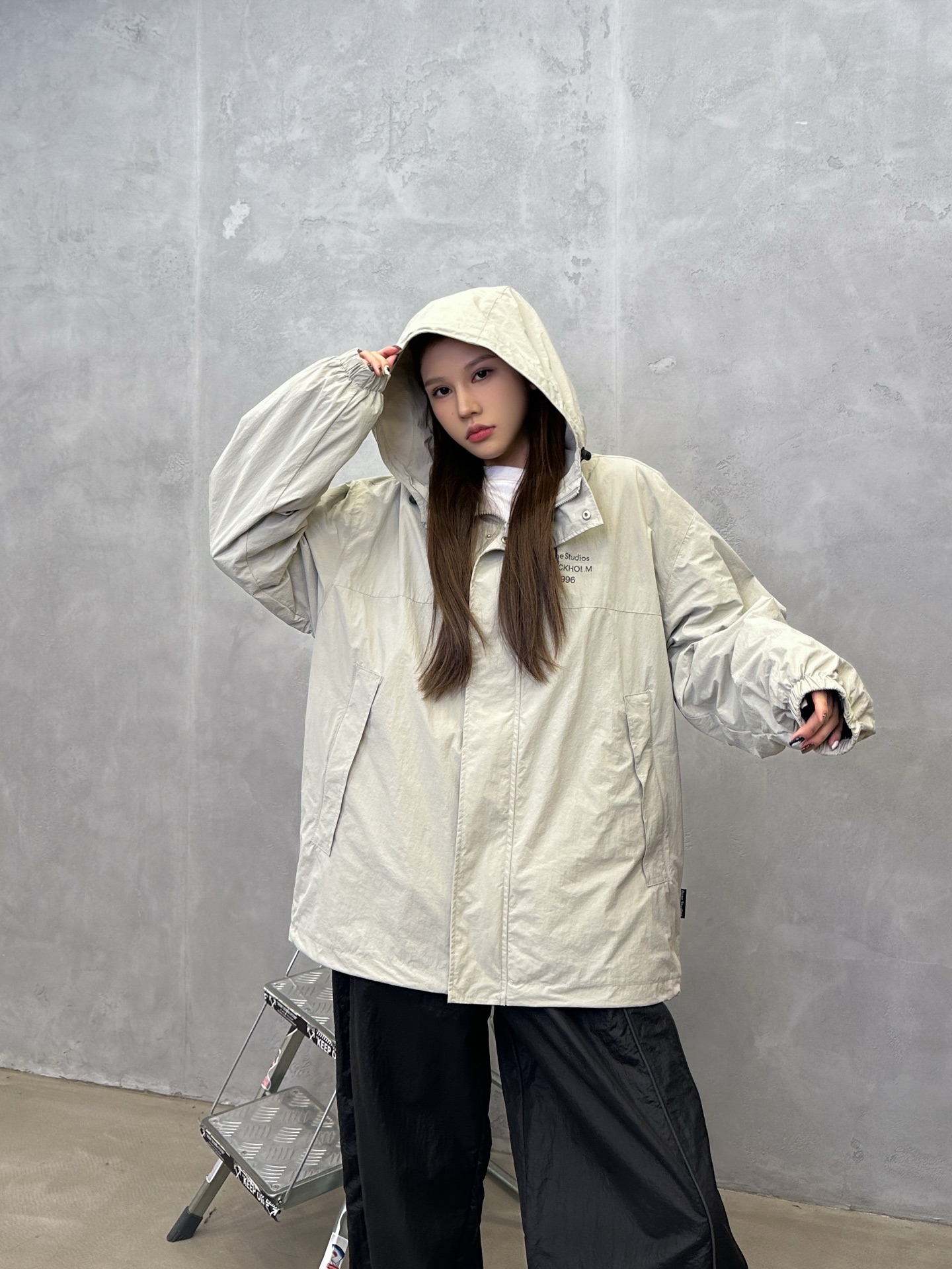 🌾Acne ｜ 新款休闲风衣，成衣洗水加经典印花标，双层做工，内里全棉色织格纹面料，休闲时尚，男女同款，