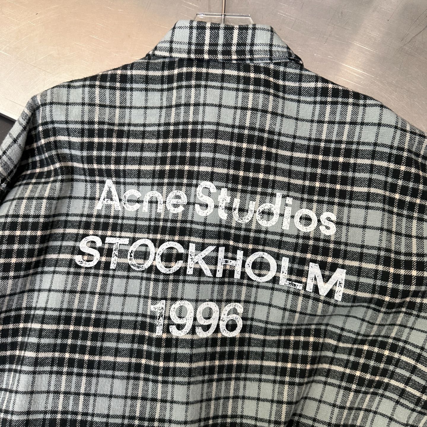 🌾Acne ｜ 新款休闲衬衣，成衣洗水前后印花工艺加全棉色织格纹面料，男女同款，尺码sml