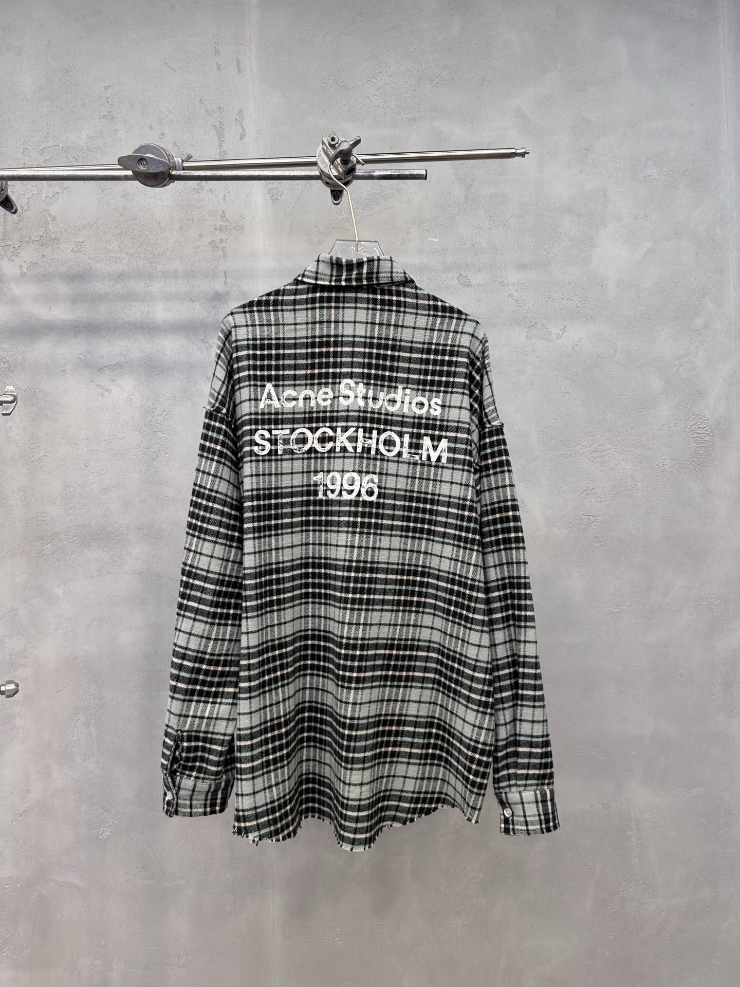 🌾Acne ｜ 新款休闲衬衣，成衣洗水前后印花工艺加全棉色织格纹面料，男女同款，尺码sml