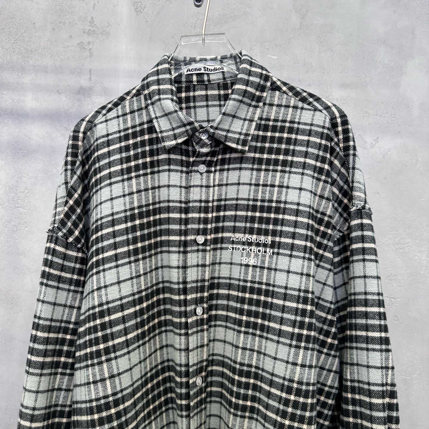 🌾Acne ｜ 新款休闲衬衣，成衣洗水前后印花工艺加全棉色织格纹面料，男女同款，尺码sml