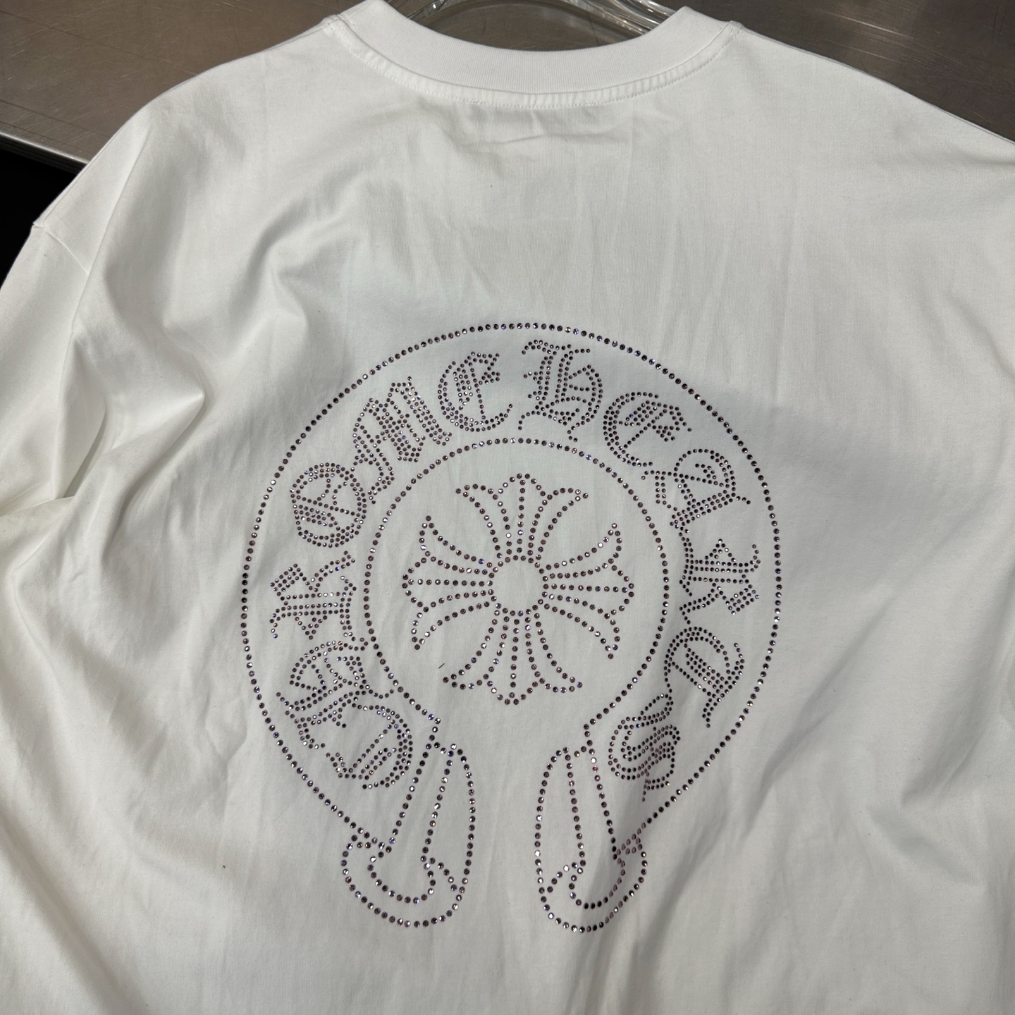 🌾克罗心 ｜ 新款长袖t，成衣洗水加5处烫钻工艺，休闲时尚，尺码sml