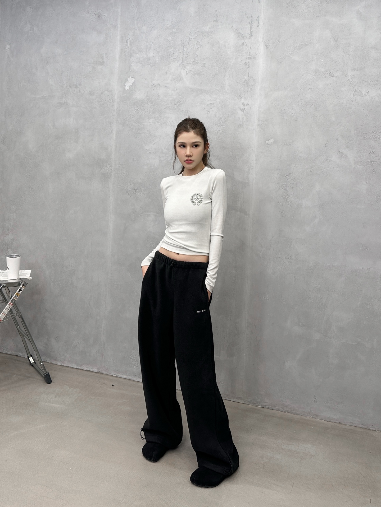 🌾Miu ｜ 新款休闲裤，经典刺绣标，高密摇粒绒保暖面料，休闲极简款式，尺码sml