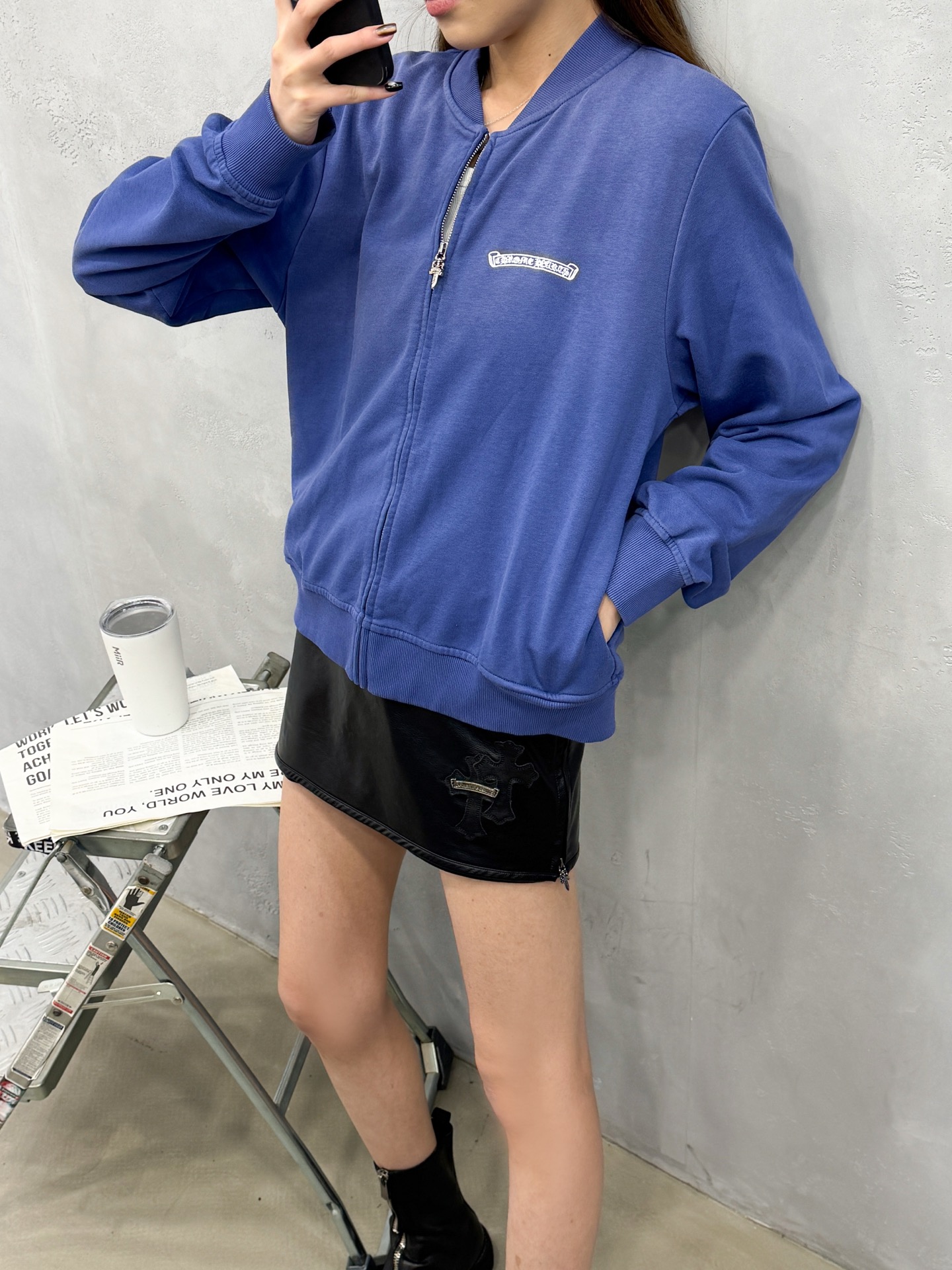 克罗心 ｜ 新款卫衣开衫，成衣洗水炒色喷色工艺加前后经典刺绣，男女同款，尺码sml