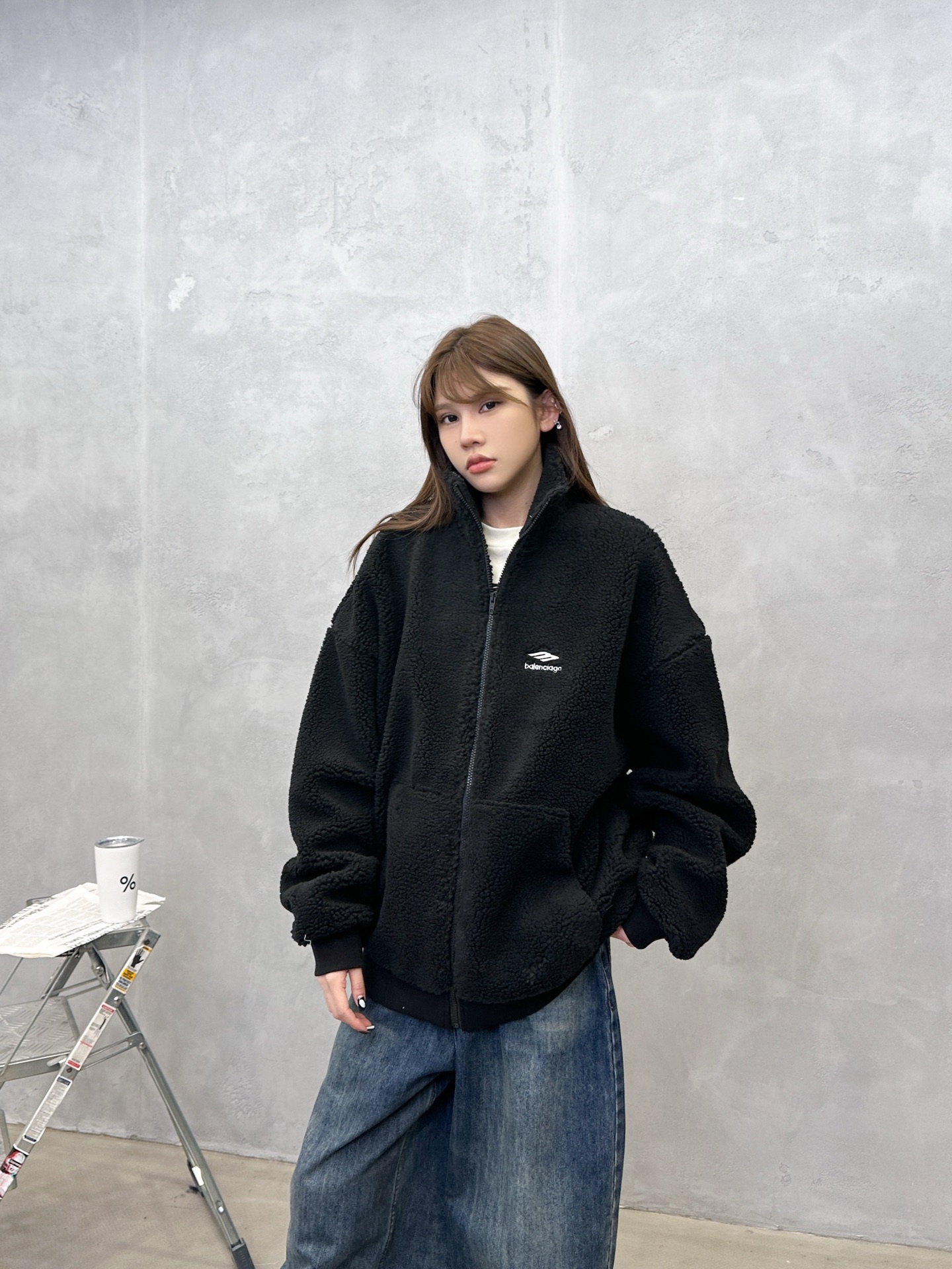 巴黎 ｜ 新款休闲外套，经典刺绣标，加厚保暖摇粒绒面料，时尚休闲，男女同款，尺码sml