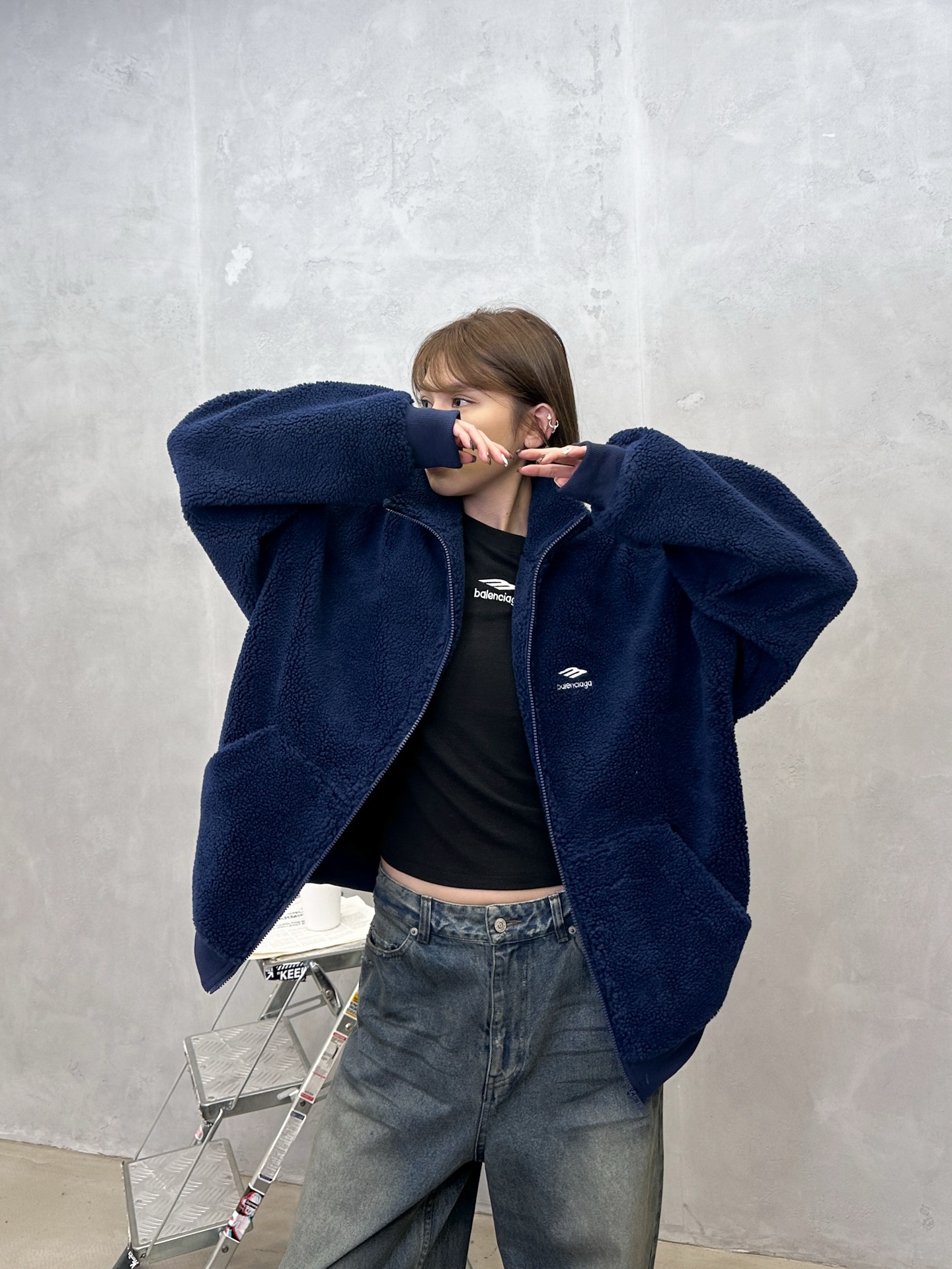 巴黎 ｜ 新款休闲外套，经典刺绣标，加厚保暖摇粒绒面料，时尚休闲，男女同款，尺码sml