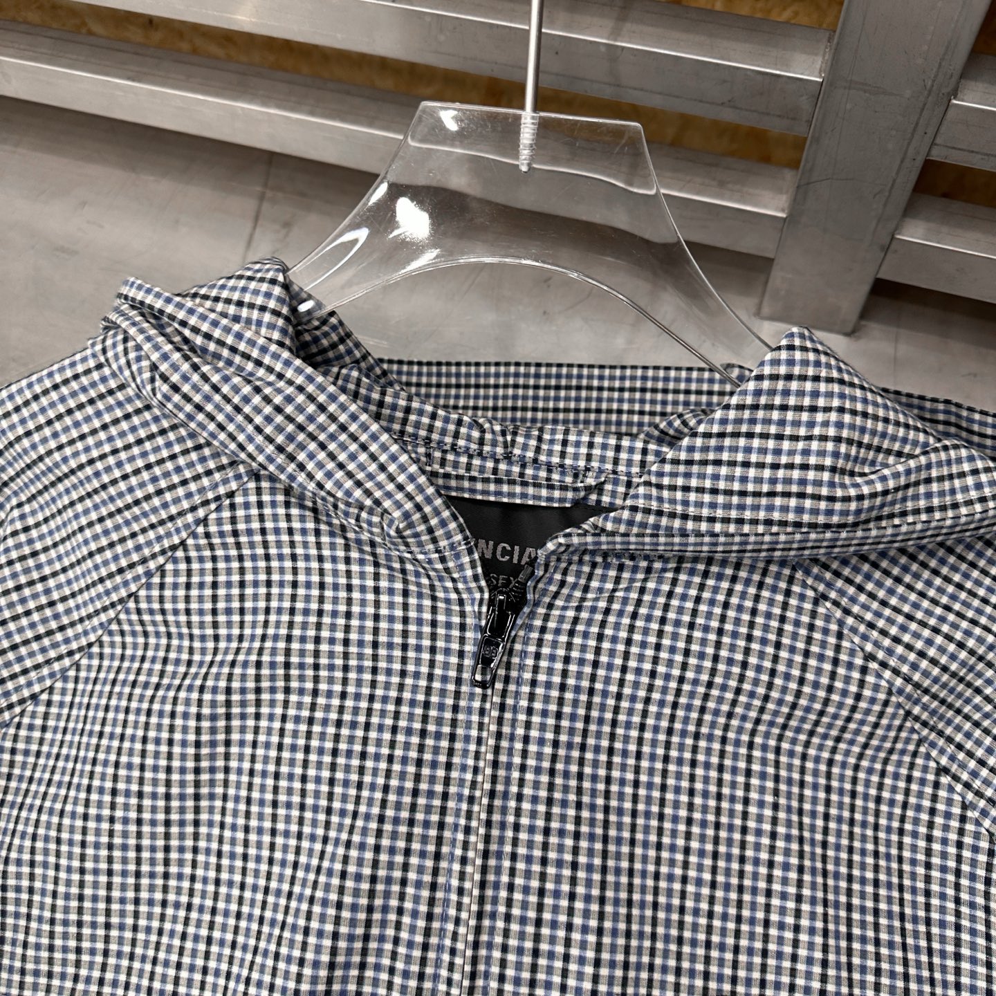 巴黎 ｜ 新款休闲外套，品牌定织棉麻色织格子面料，前后经典刺绣标，双层结构休闲款式，男女同款，尺码sml