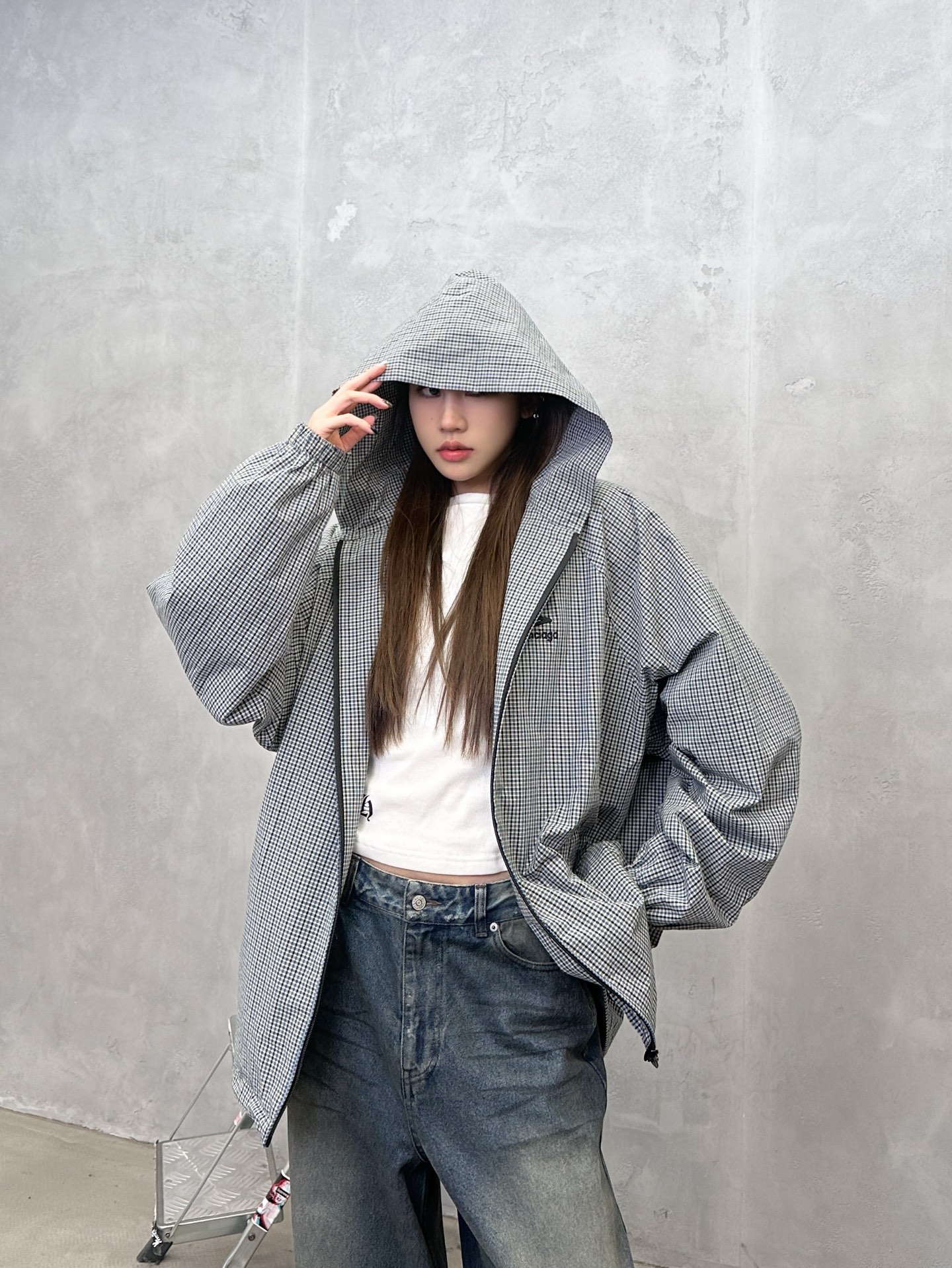 巴黎 ｜ 新款休闲外套，品牌定织棉麻色织格子面料，前后经典刺绣标，双层结构休闲款式，男女同款，尺码sml