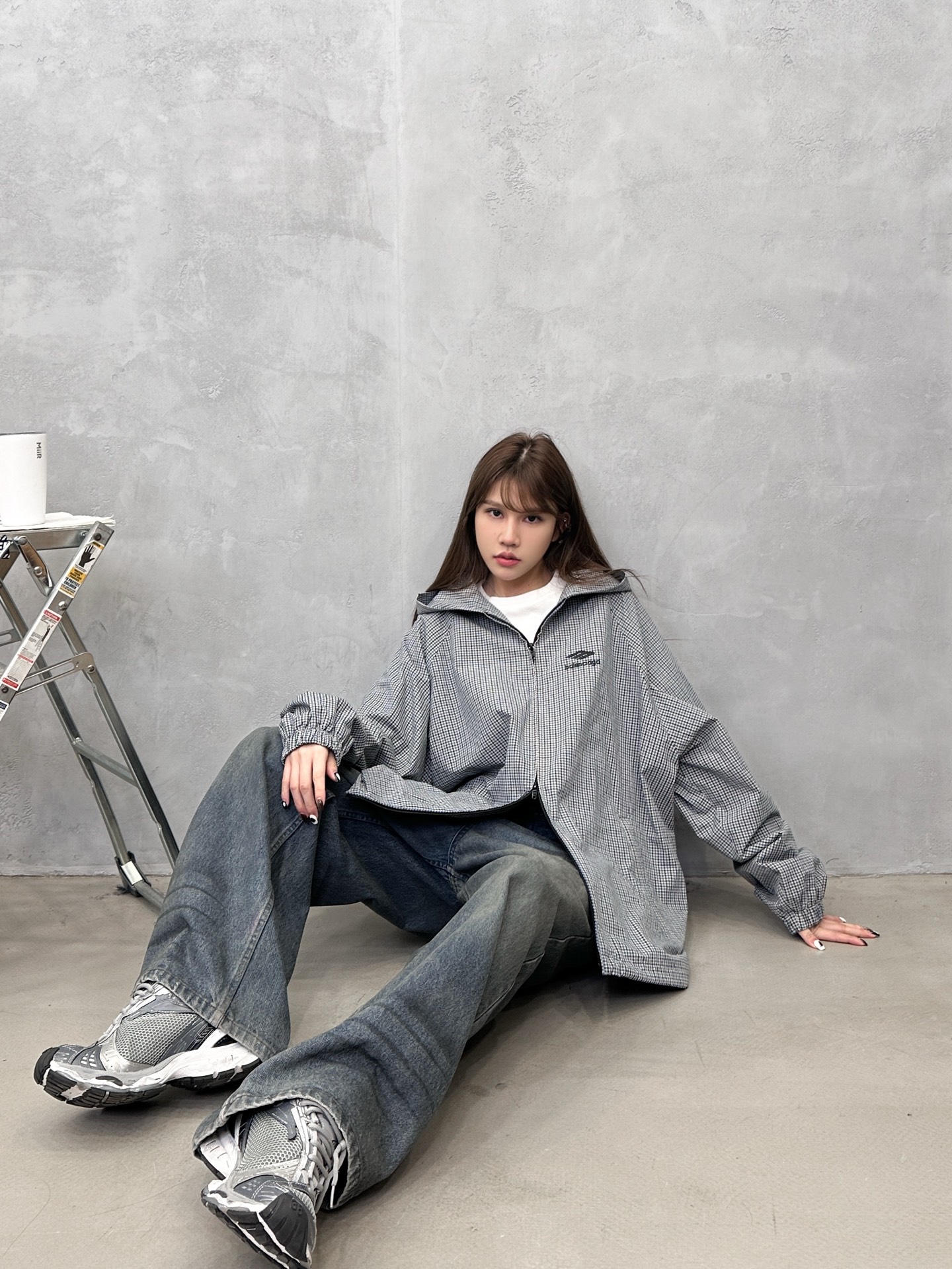 巴黎 ｜ 新款休闲外套，品牌定织棉麻色织格子面料，前后经典刺绣标，双层结构休闲款式，男女同款，尺码sml