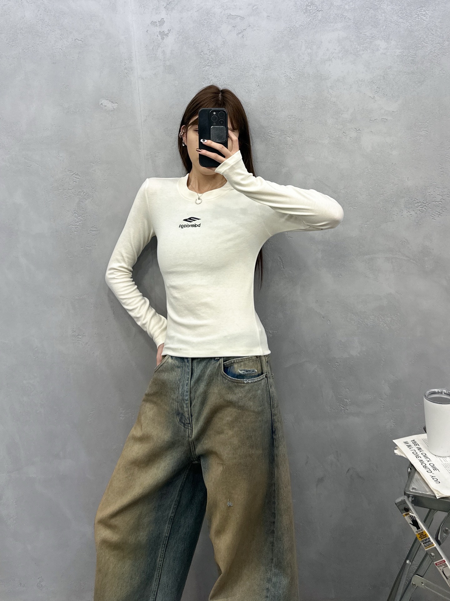 巴黎 ｜ 新款长袖打底，经典刺绣标，保暖棉面料，休闲时尚，尺码sml