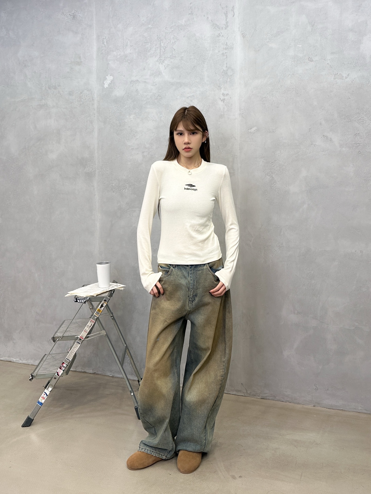 巴黎 ｜ 新款长袖打底，经典刺绣标，保暖棉面料，休闲时尚，尺码sml