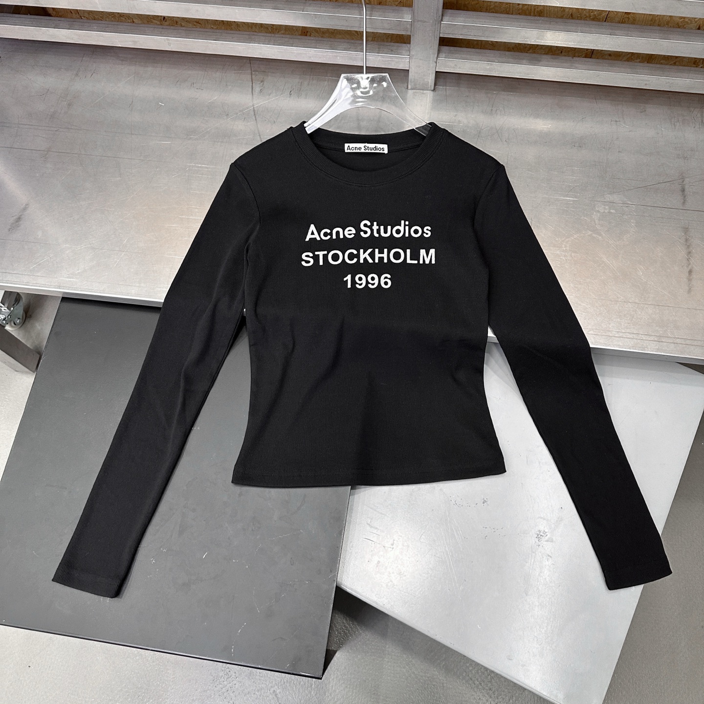 克罗心 ｜ 新款长袖打底，成衣洗水加特殊硅胶烫银印花工艺，休闲时尚，尺码sml