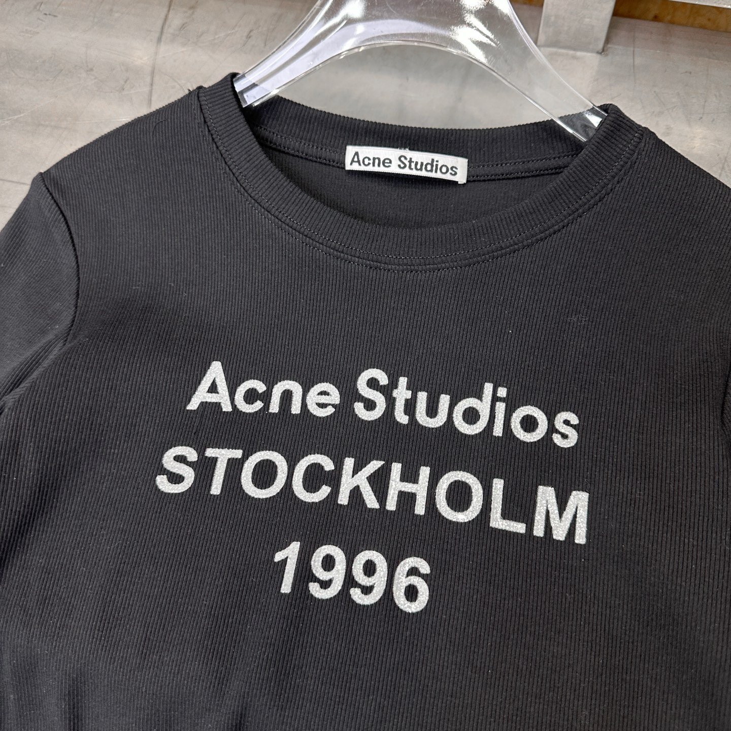 克罗心 ｜ 新款长袖打底，成衣洗水加特殊硅胶烫银印花工艺，休闲时尚，尺码sml