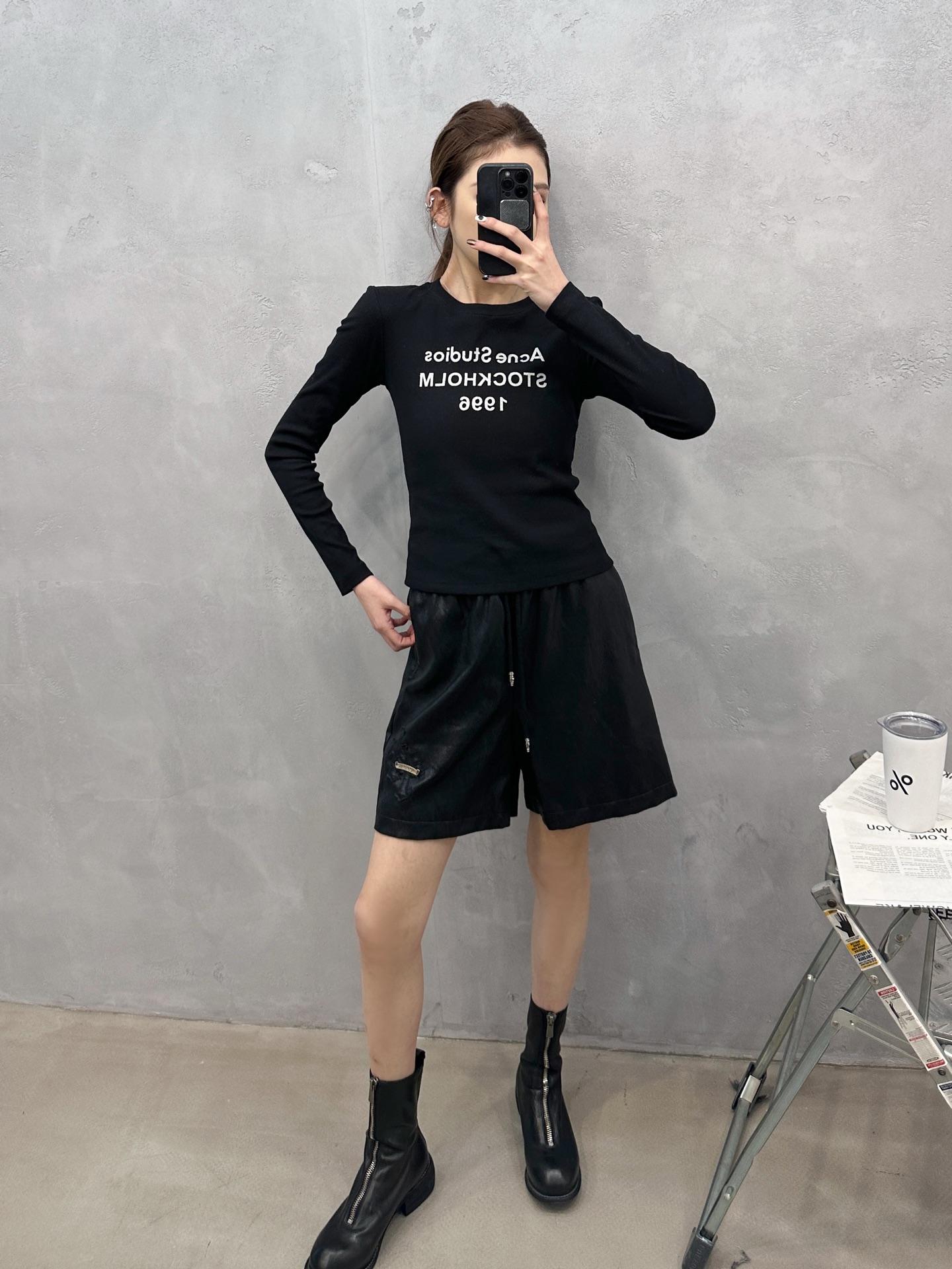 克罗心 ｜ 新款长袖打底，成衣洗水加特殊硅胶烫银印花工艺，休闲时尚，尺码sml