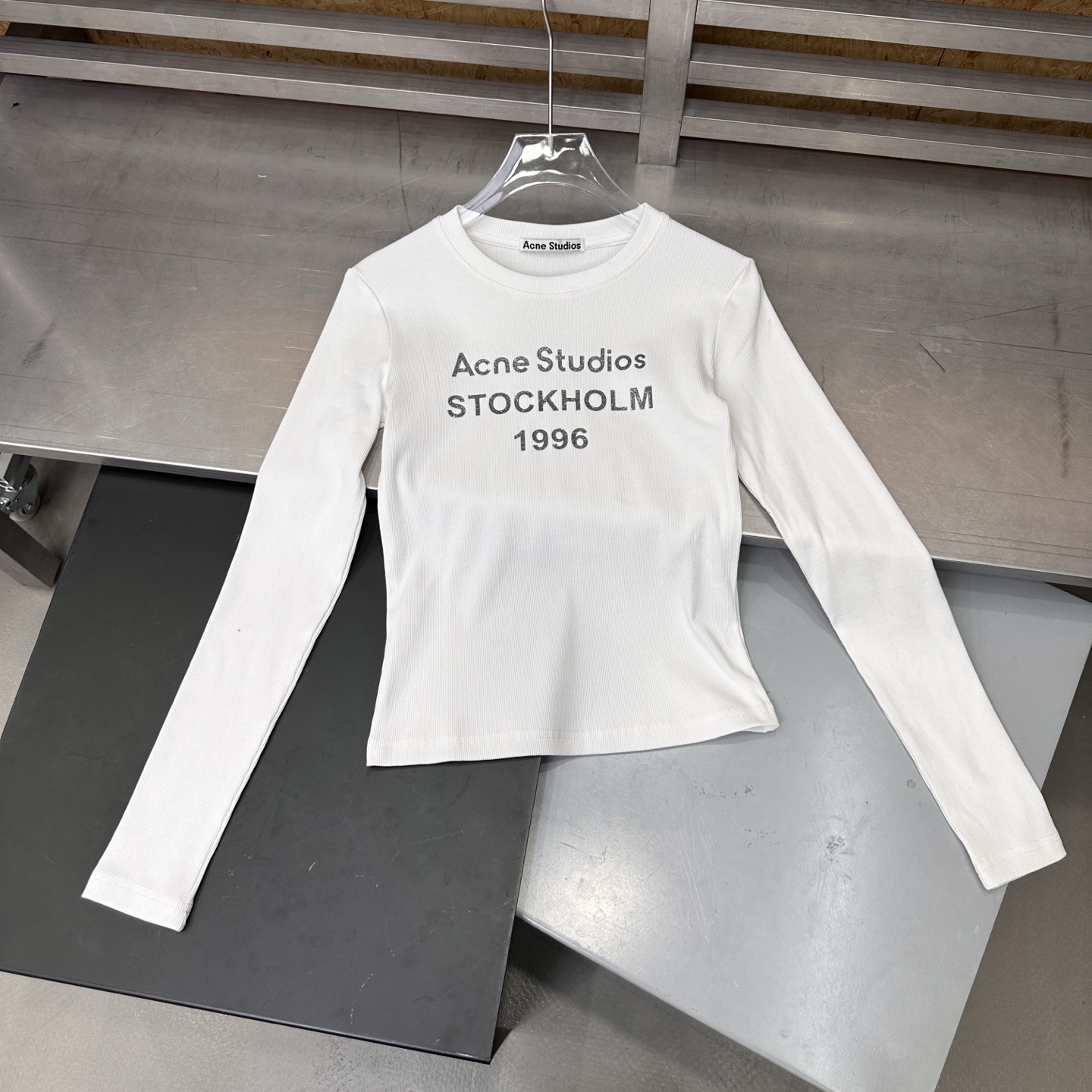 克罗心 ｜ 新款长袖打底，成衣洗水加特殊硅胶烫银印花工艺，休闲时尚，尺码sml