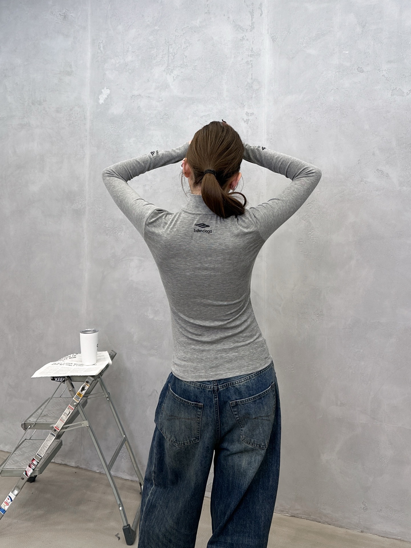 巴黎 ｜ 新款长袖打底，日本进口天丝羊毛混纺保暖面料，全身多处经典刺绣标，休闲时尚，尺码sml