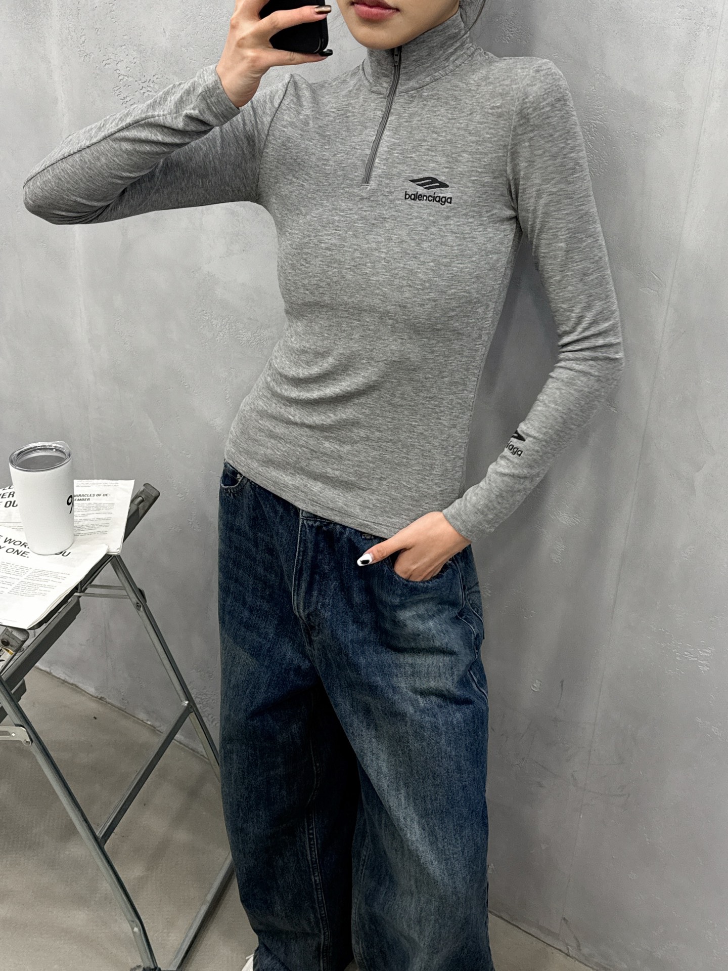 巴黎 ｜ 新款长袖打底，日本进口天丝羊毛混纺保暖面料，全身多处经典刺绣标，休闲时尚，尺码sml