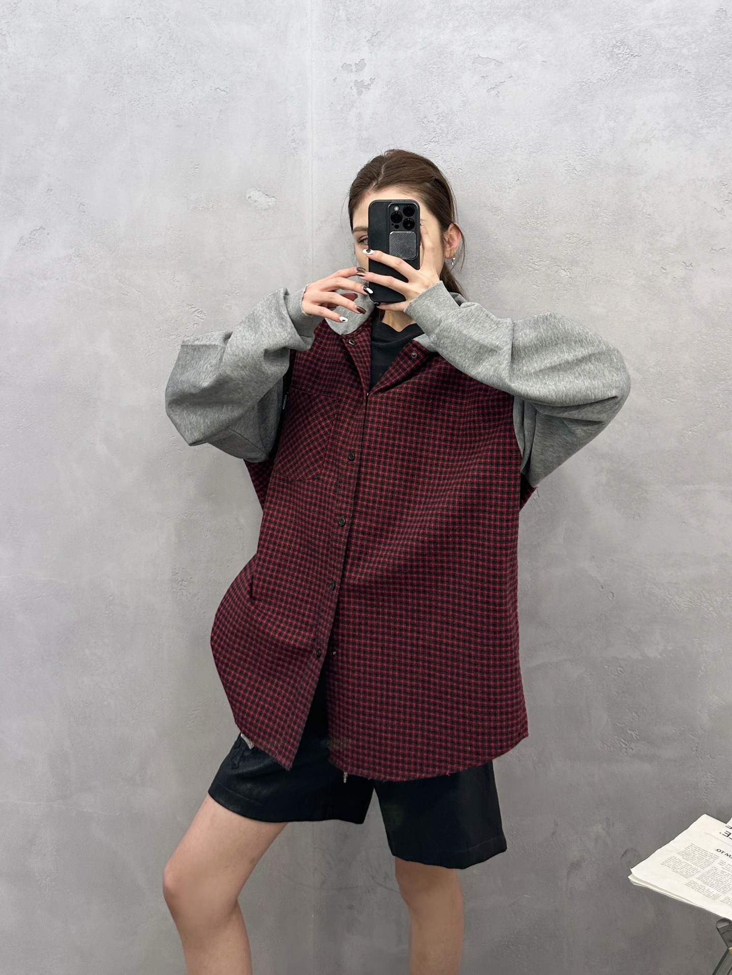 巴黎｜ 新款休闲卫衣开衫，成衣洗水吊磨工艺，针梭织面料拼接假两件做工，休闲时尚，男女同款，尺码sml