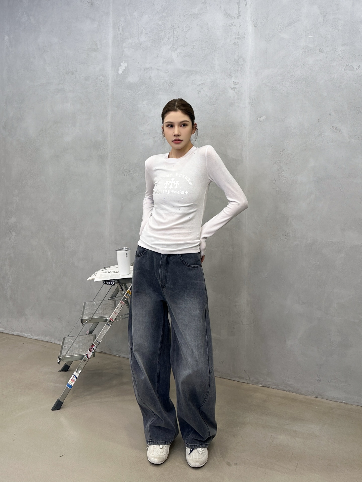 克罗心 ｜ 新款长袖打底，日本进口天丝羊毛面料，成衣烫钻工艺，休闲时尚，尺码sml