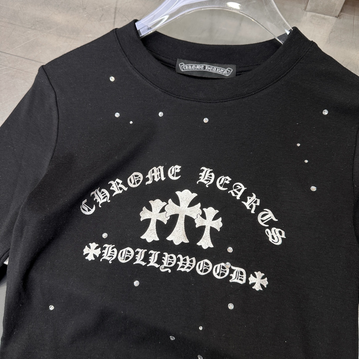 克罗心 ｜ 新款长袖打底，日本进口天丝羊毛面料，成衣烫钻工艺，休闲时尚，尺码sml