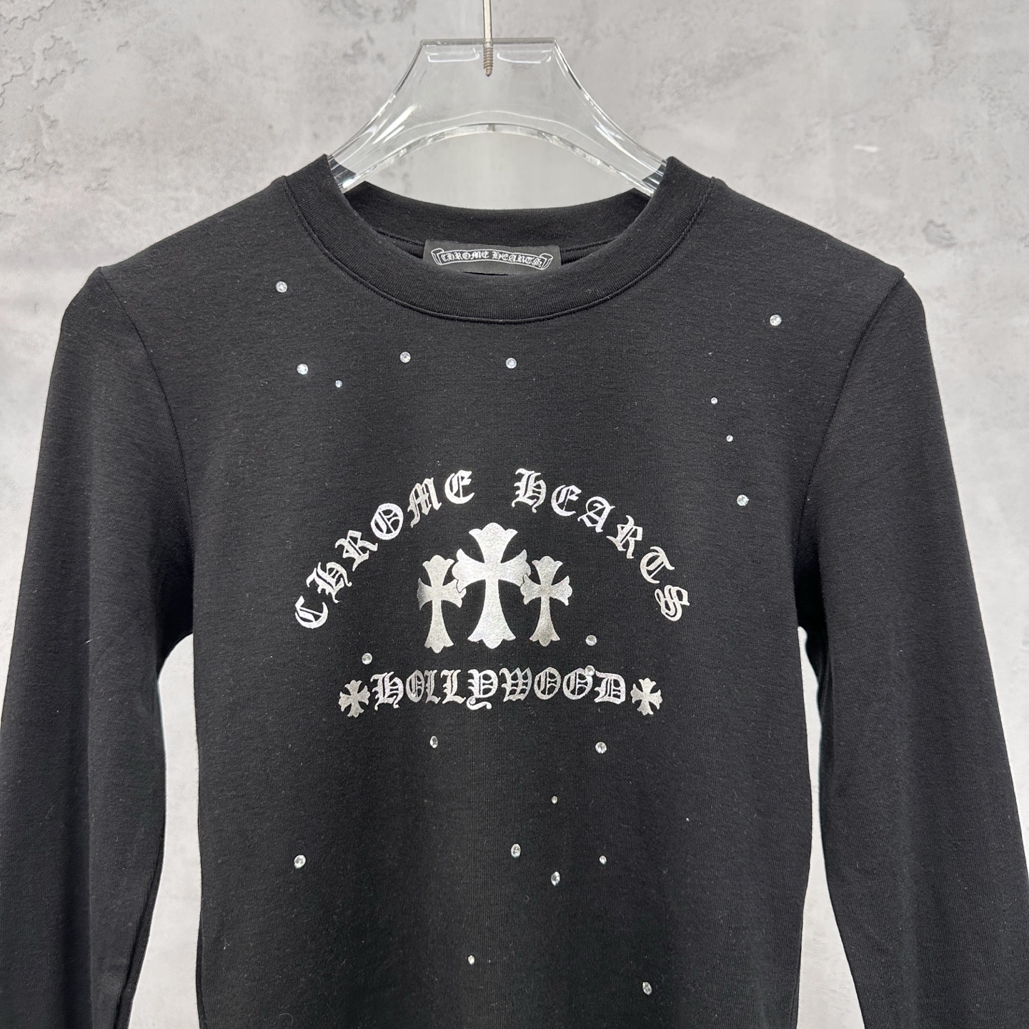 克罗心 ｜ 新款长袖打底，日本进口天丝羊毛面料，成衣烫钻工艺，休闲时尚，尺码sml