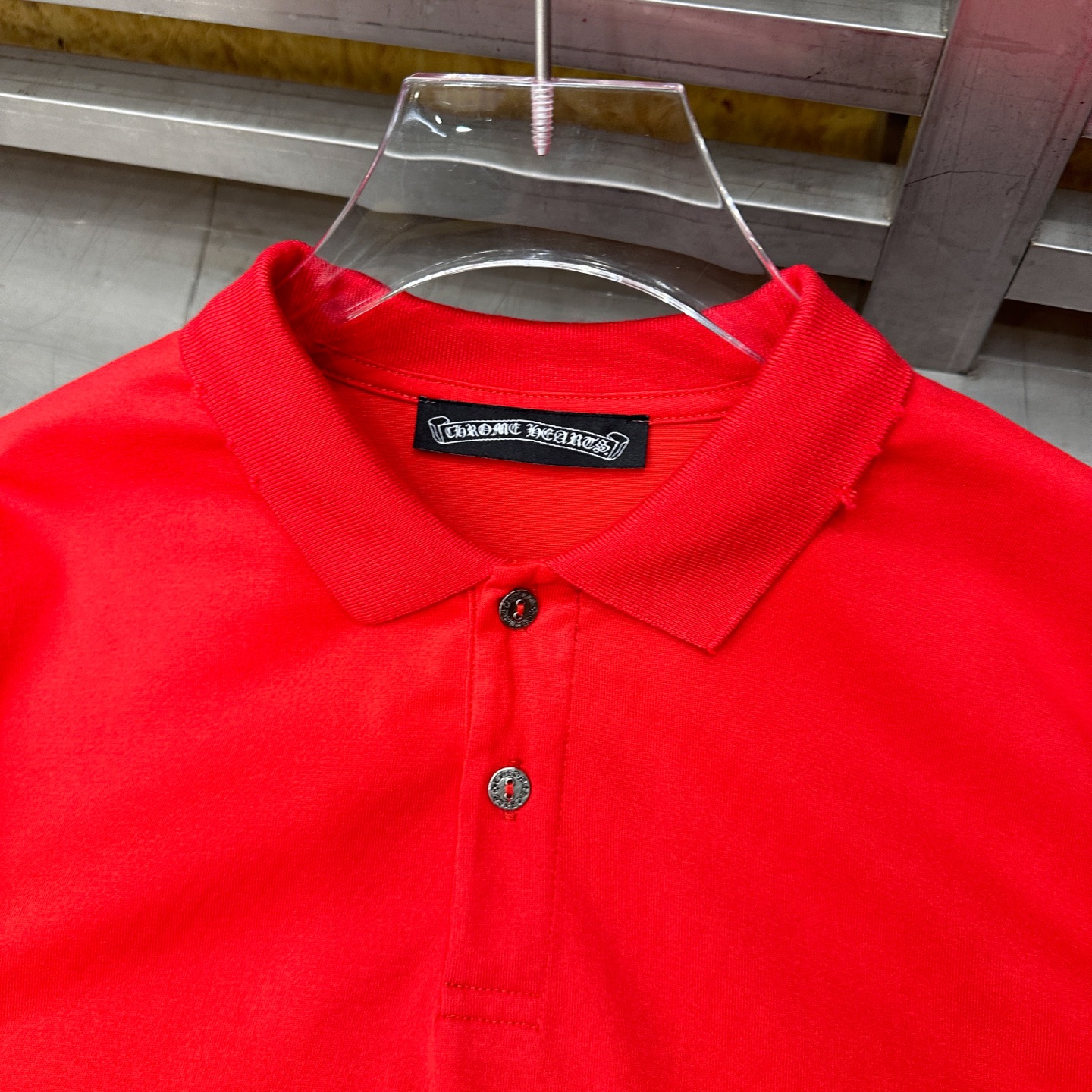 克罗心 ｜ 新款长袖polo，成衣洗水吊磨工艺，经典刺绣标，品牌提花面料拼接假两件款式，男女同款，尺码s