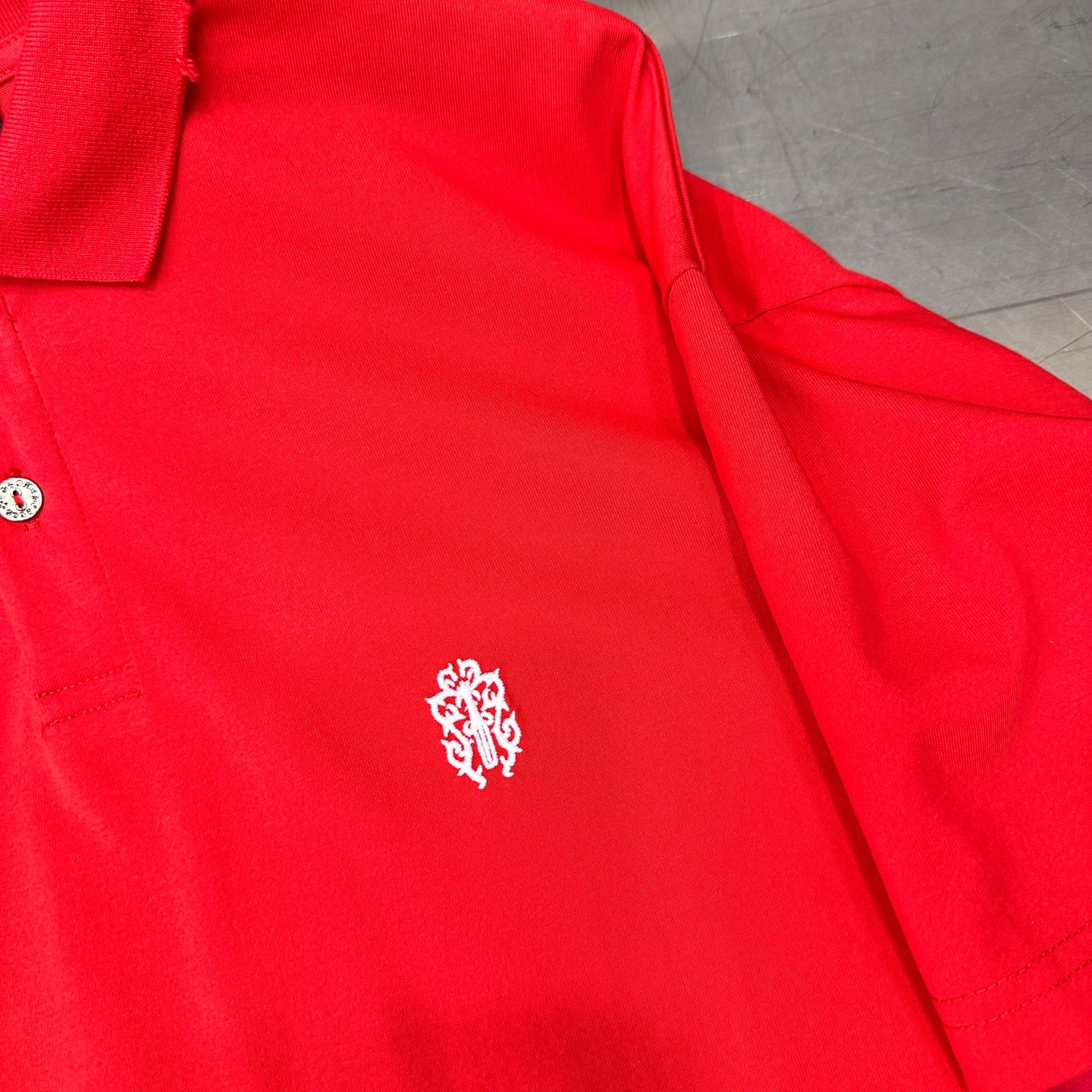 克罗心 ｜ 新款长袖polo，成衣洗水吊磨工艺，经典刺绣标，品牌提花面料拼接假两件款式，男女同款，尺码s