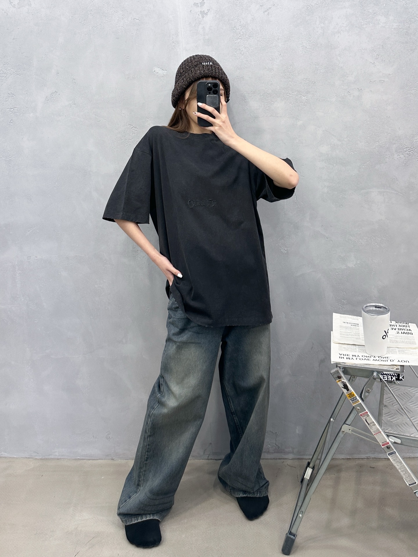 克罗心 ｜ 新款短袖t，成衣洗水炒色吊磨工艺加前后刺绣标，男女同款，尺码sml