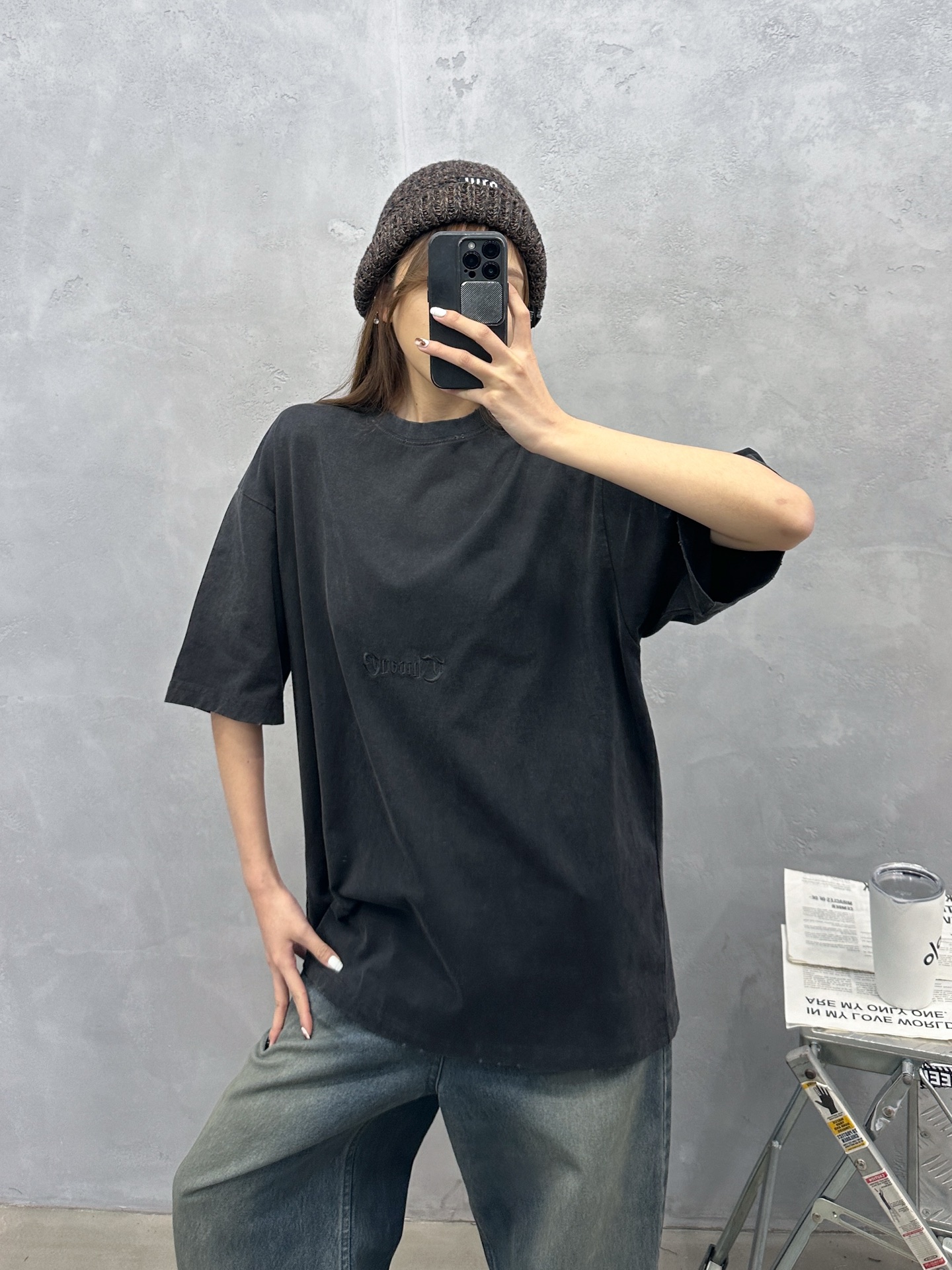 克罗心 ｜ 新款短袖t，成衣洗水炒色吊磨工艺加前后刺绣标，男女同款，尺码sml