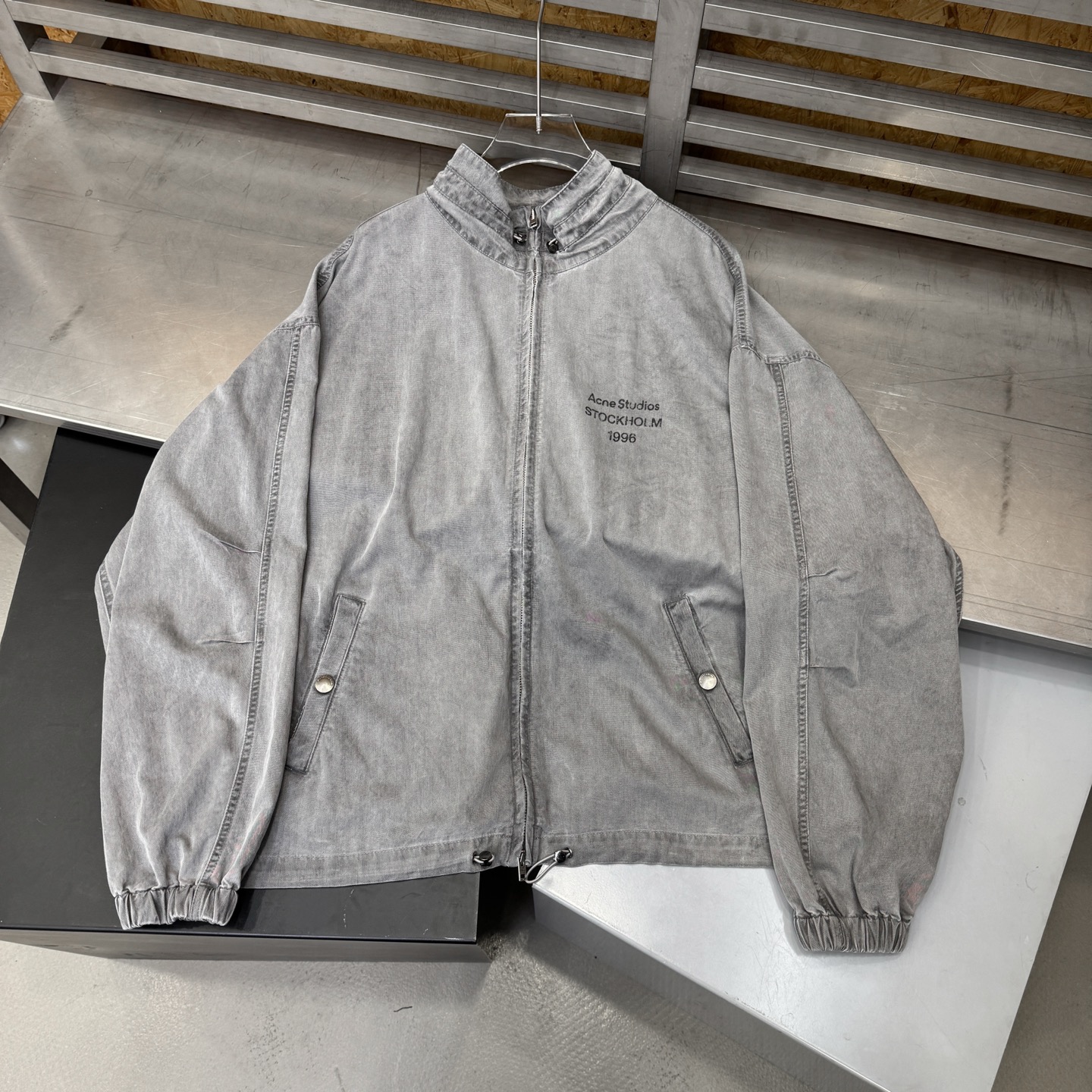 Acne ｜ 新款风衣夹克，成衣重洗水炒色工艺，经典印花标，休闲时尚，男女同款，尺码sml