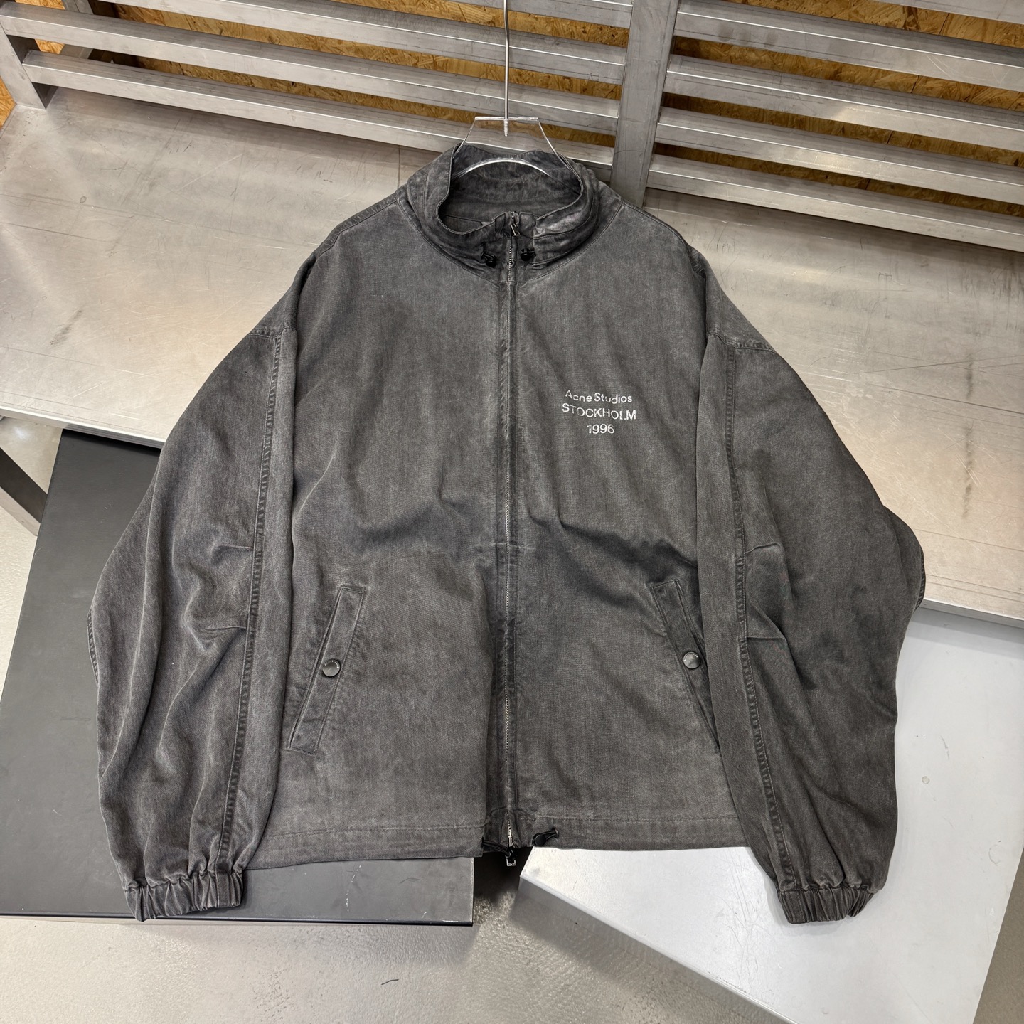 Acne ｜ 新款风衣夹克，成衣重洗水炒色工艺，经典印花标，休闲时尚，男女同款，尺码sml