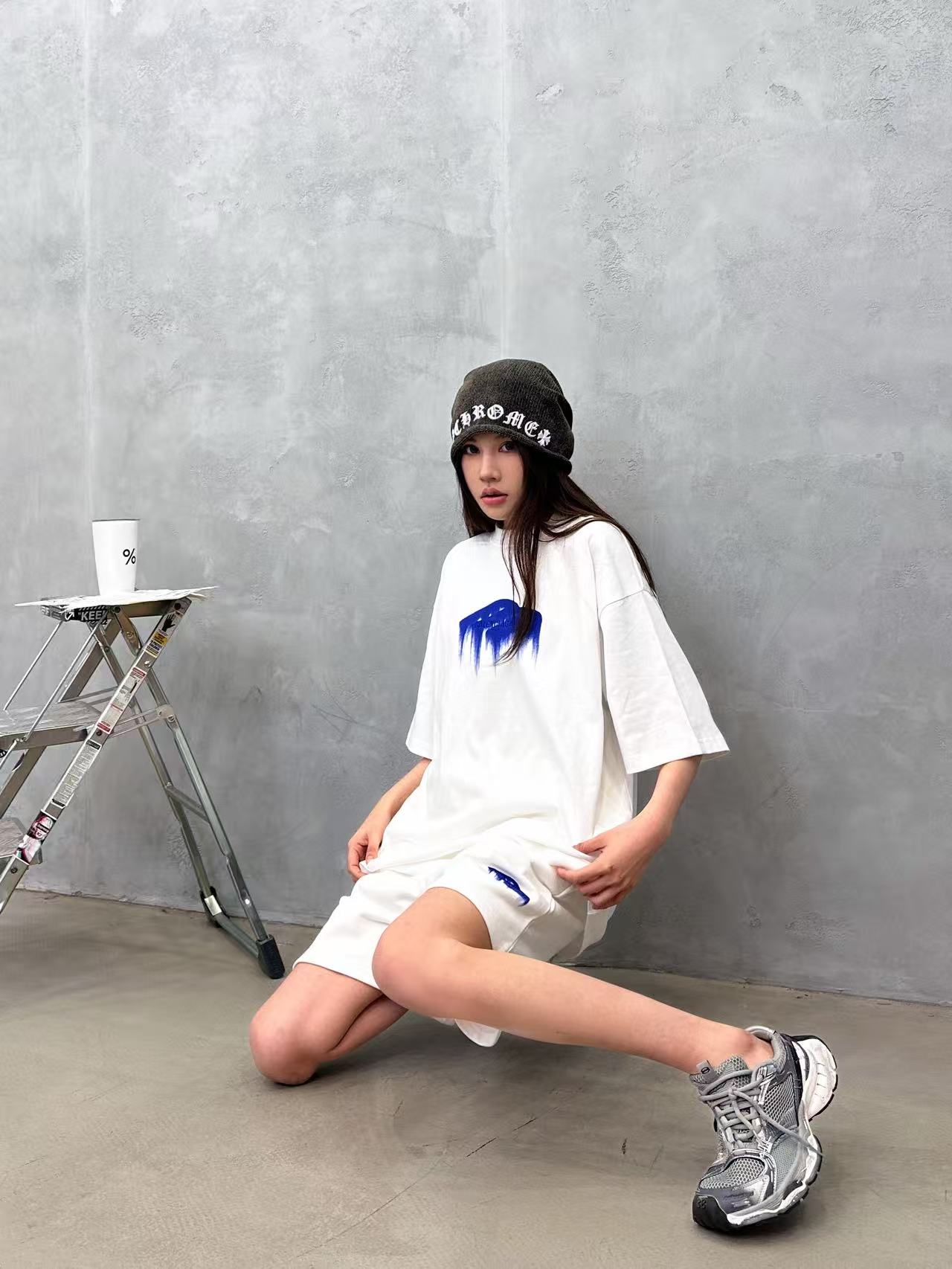 巴黎 ｜ 新款短袖t，成衣洗水加印花刺绣工艺，男女同款，尺码sml