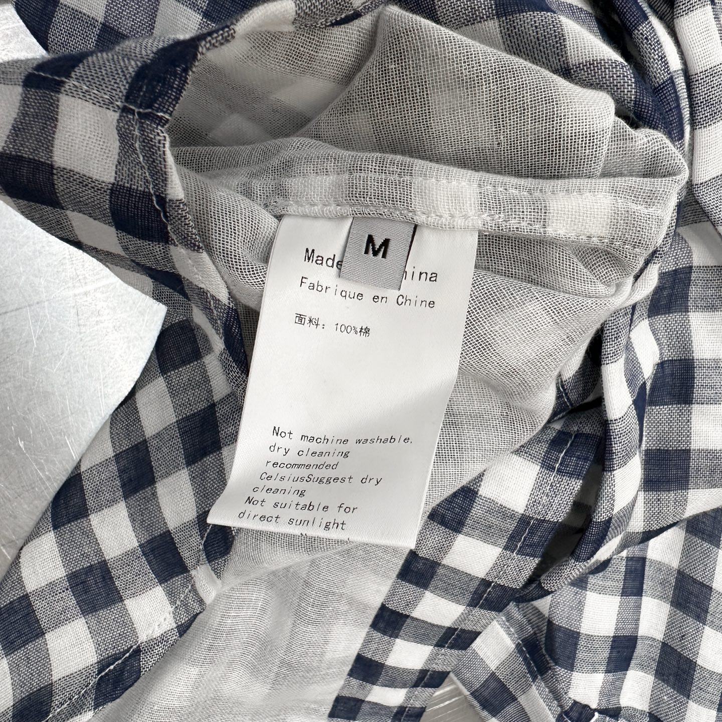 🌾miu｜ 新款休闲衬衣，品牌经典刺绣标，最新格纹色织全棉衬衣面料，尺码sml