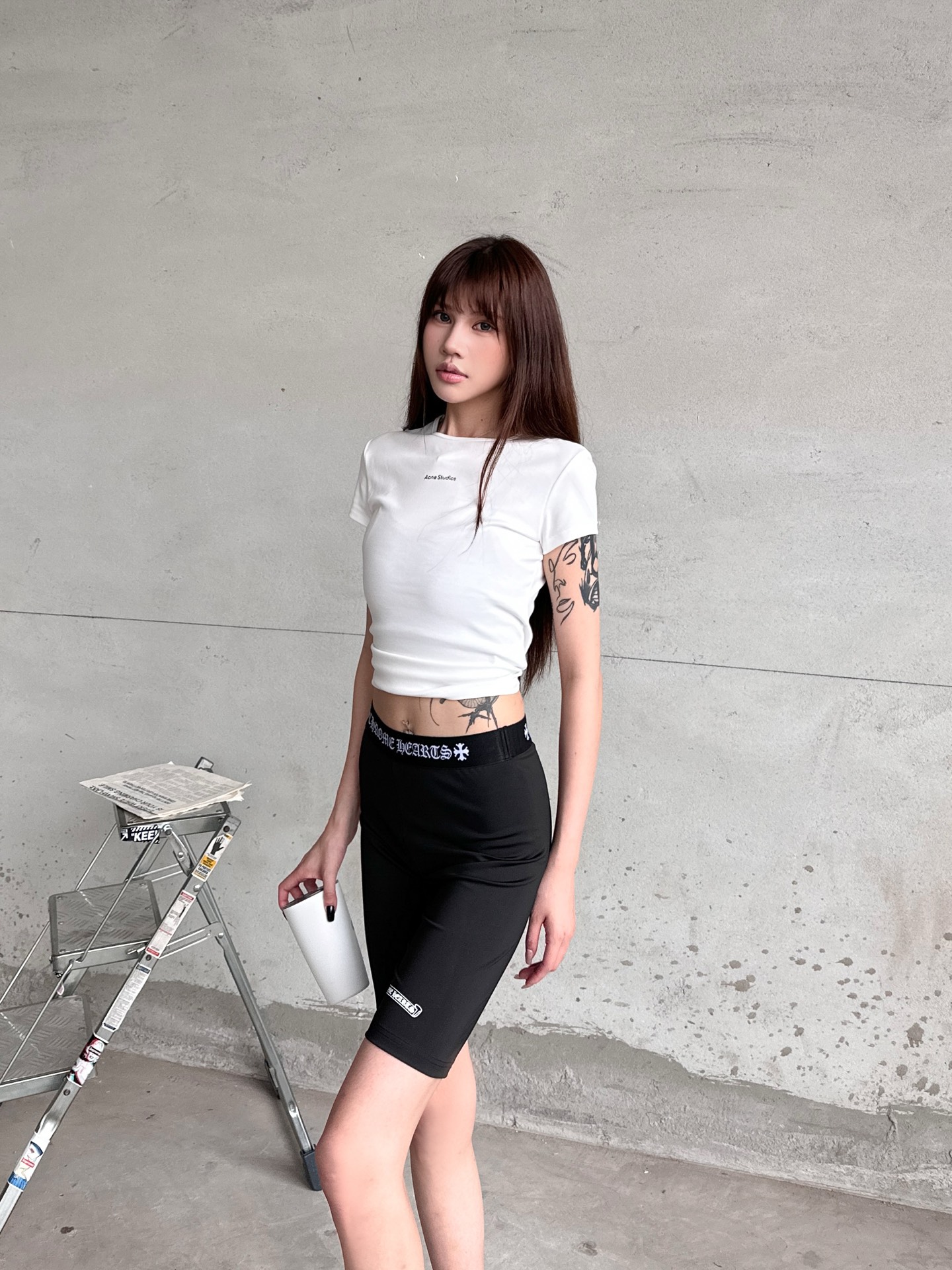 🌾克罗心 ｜ 新款骑行裤，品牌经典印花标，织带logo橡筋腰，时尚休闲，尺码sml
