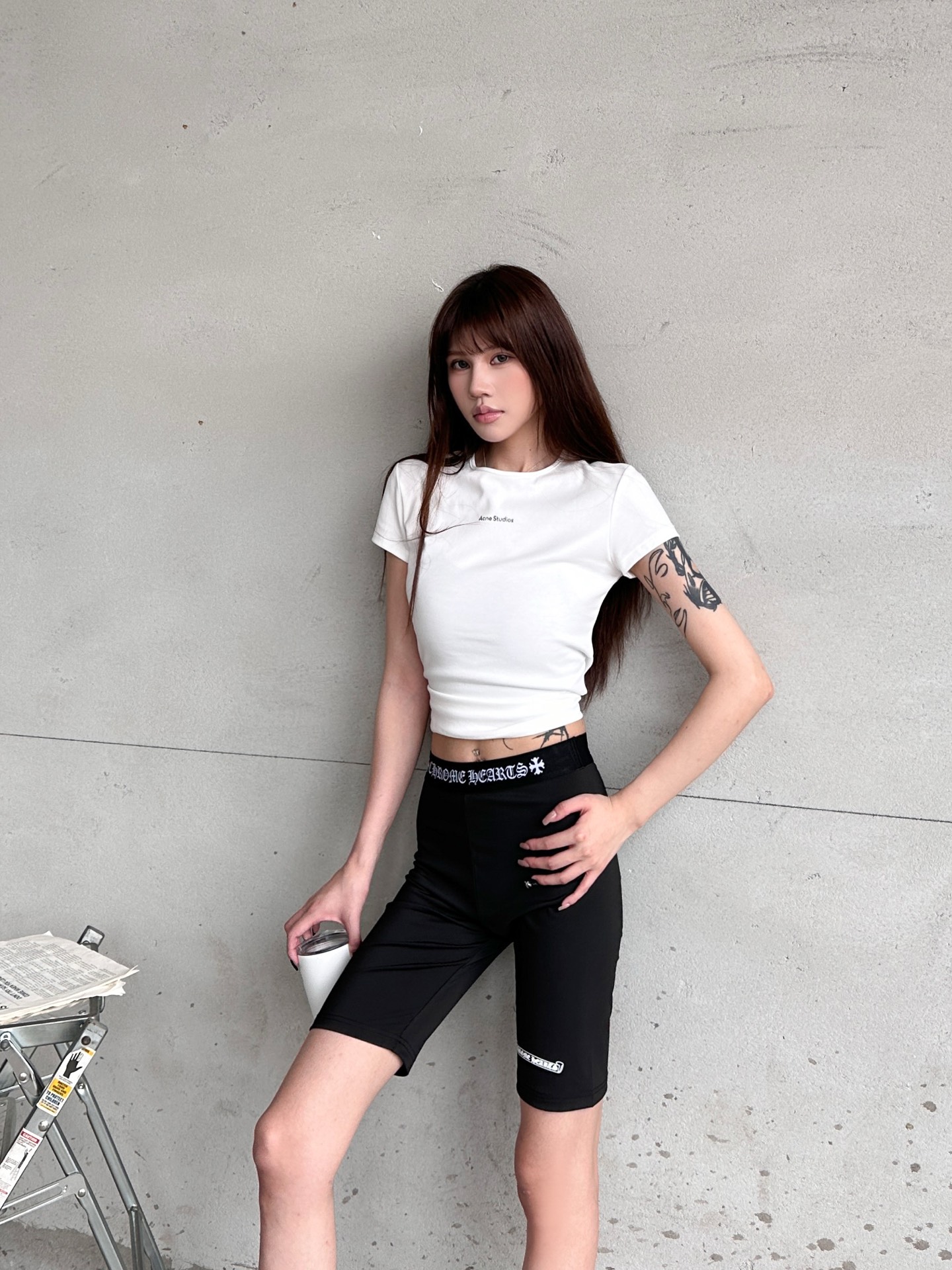 🌾克罗心 ｜ 新款骑行裤，品牌经典印花标，织带logo橡筋腰，时尚休闲，尺码sml