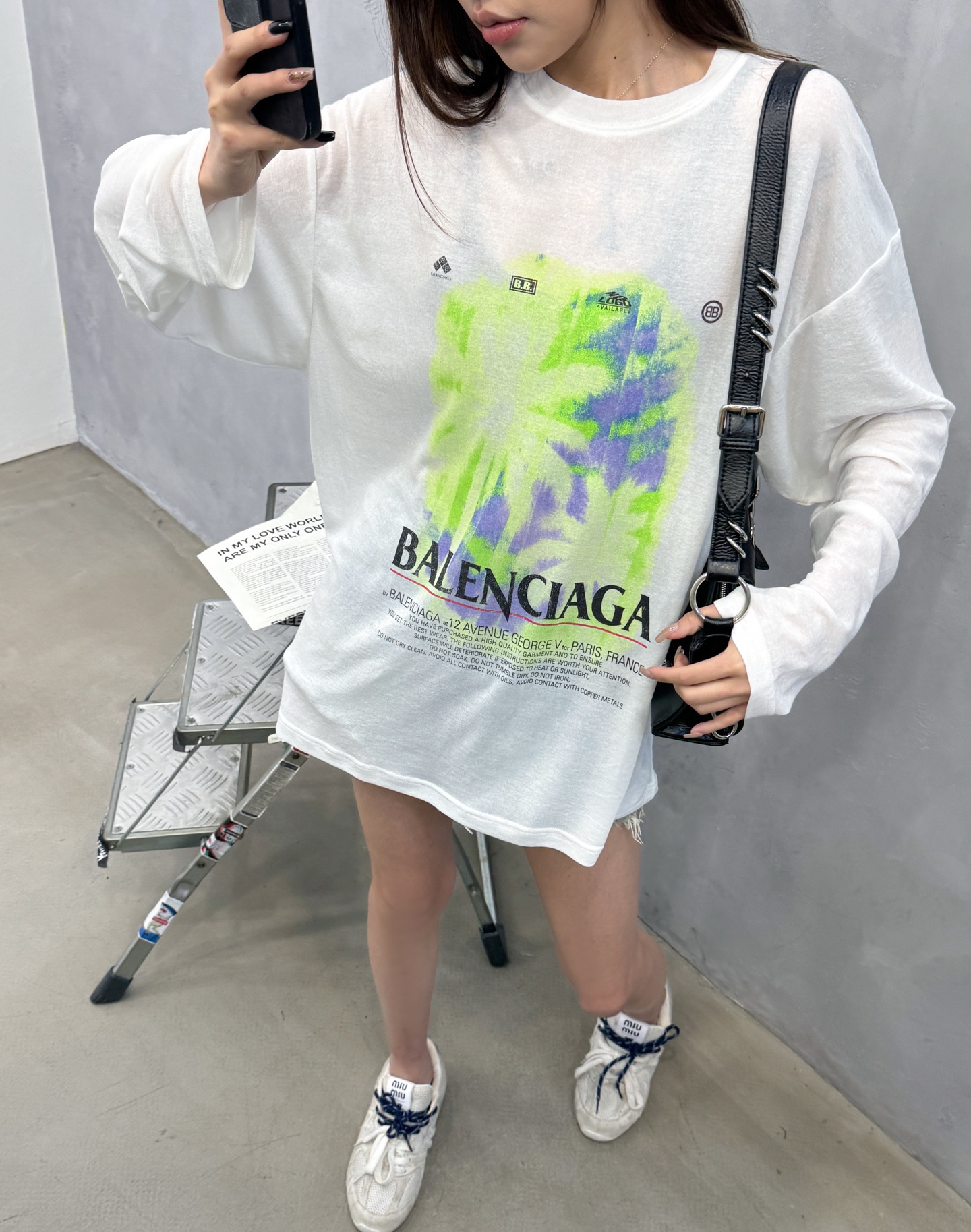 巴黎 ｜ 新款长袖t，日本进口高黏棉面料，品牌最新印花素材，休闲时尚，防晒打底，尺码sml