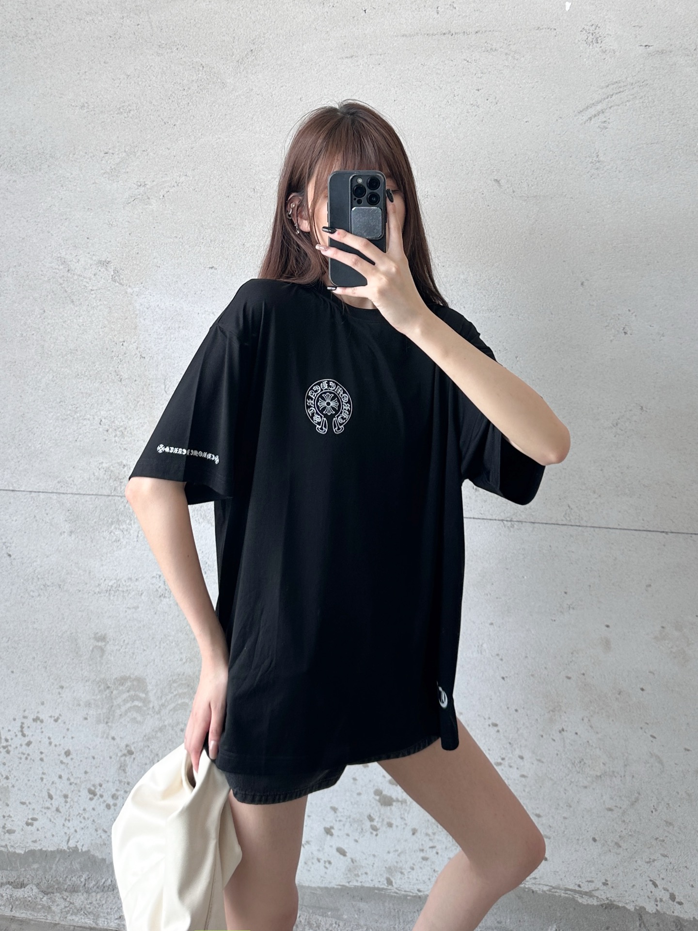 🌾克罗心 ｜ 新款短袖t，日本进口莱赛尔羊毛面料，高级时尚，全身四处印花工艺，男女同款，尺码sml