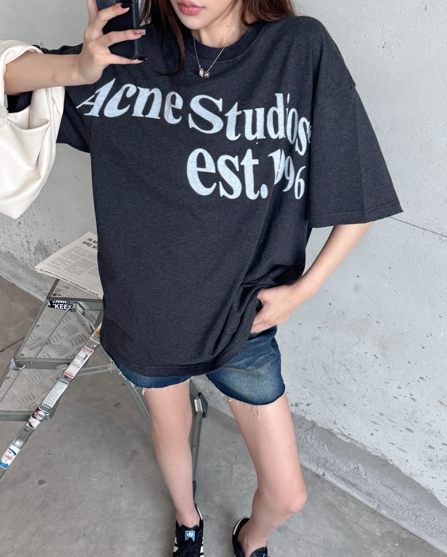 🌾Acne ｜ 新款短袖t，成衣洗水吊磨加成衣印花工艺，休闲时尚，男女同款，尺码sml