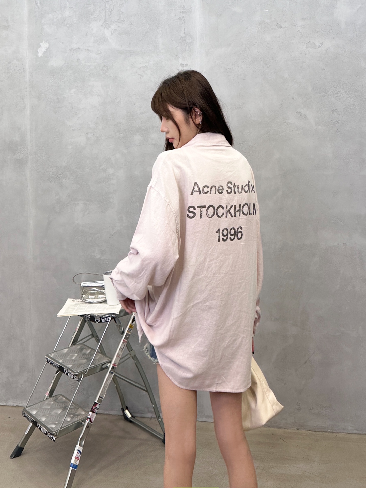 🌾Acne ｜ 新款休闲衬衣，成衣洗水炒色加前后印花工艺，时尚休闲，男女同款，尺码sml