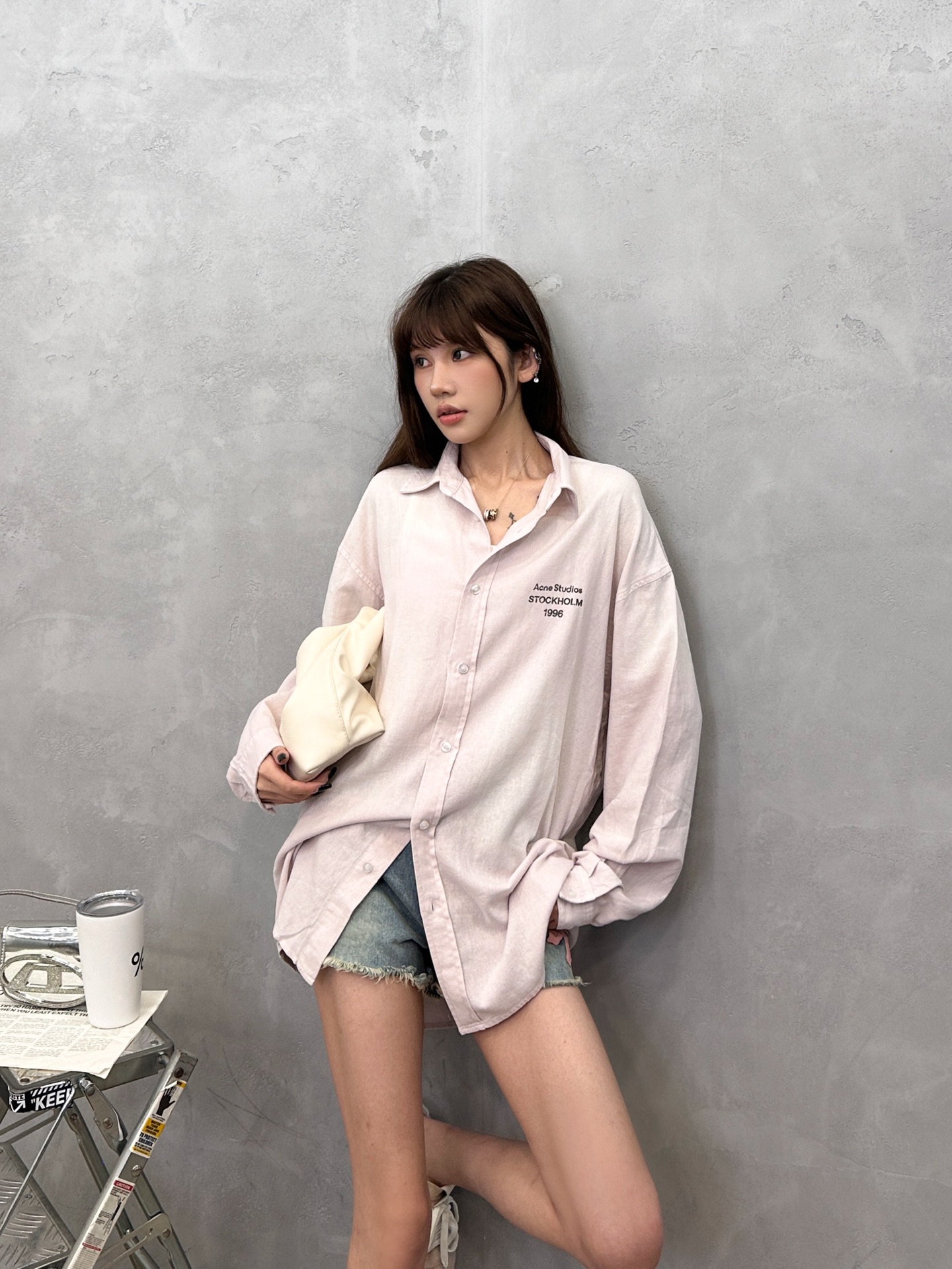 🌾Acne ｜ 新款休闲衬衣，成衣洗水炒色加前后印花工艺，时尚休闲，男女同款，尺码sml