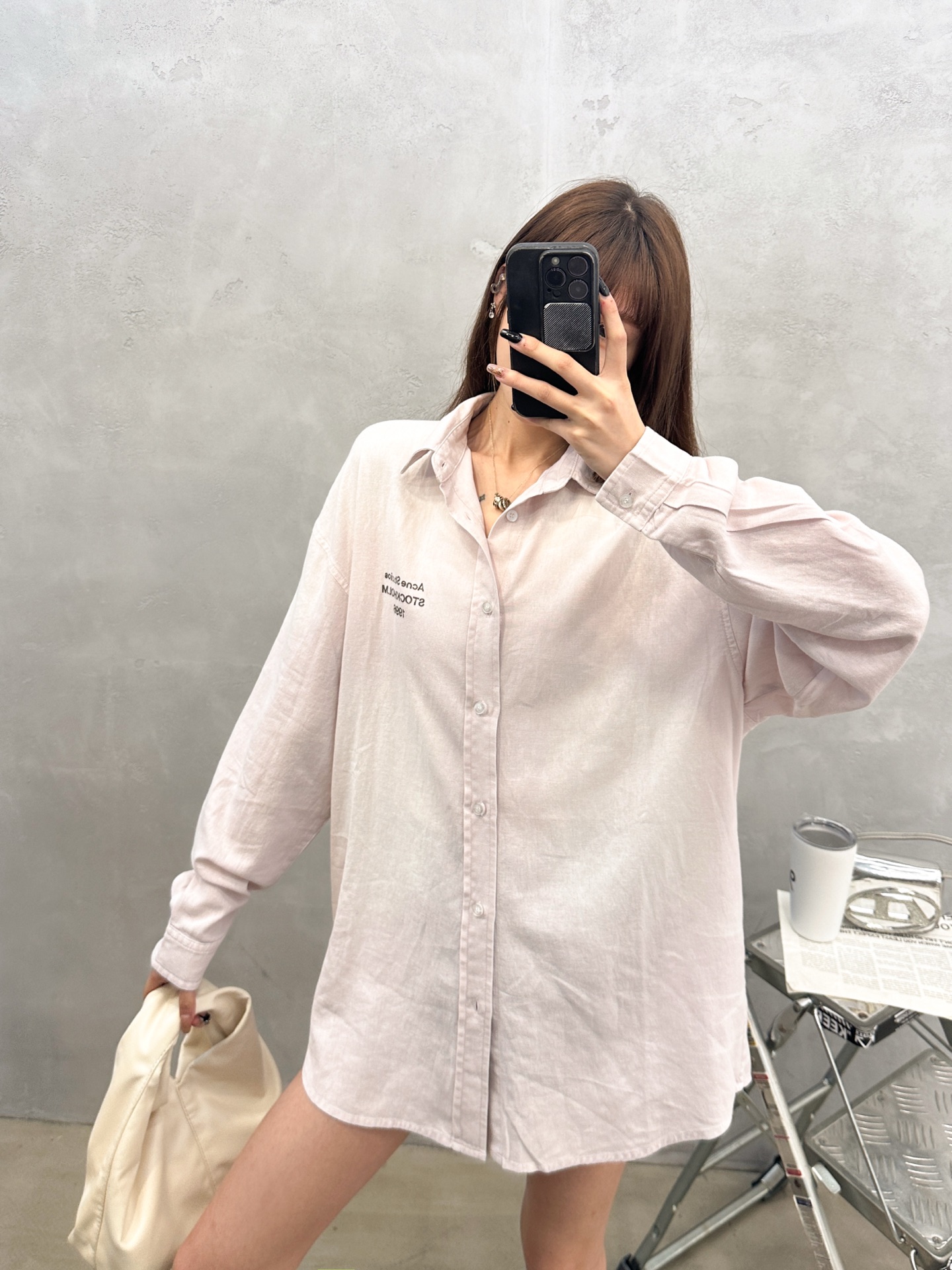 🌾Acne ｜ 新款休闲衬衣，成衣洗水炒色加前后印花工艺，时尚休闲，男女同款，尺码sml