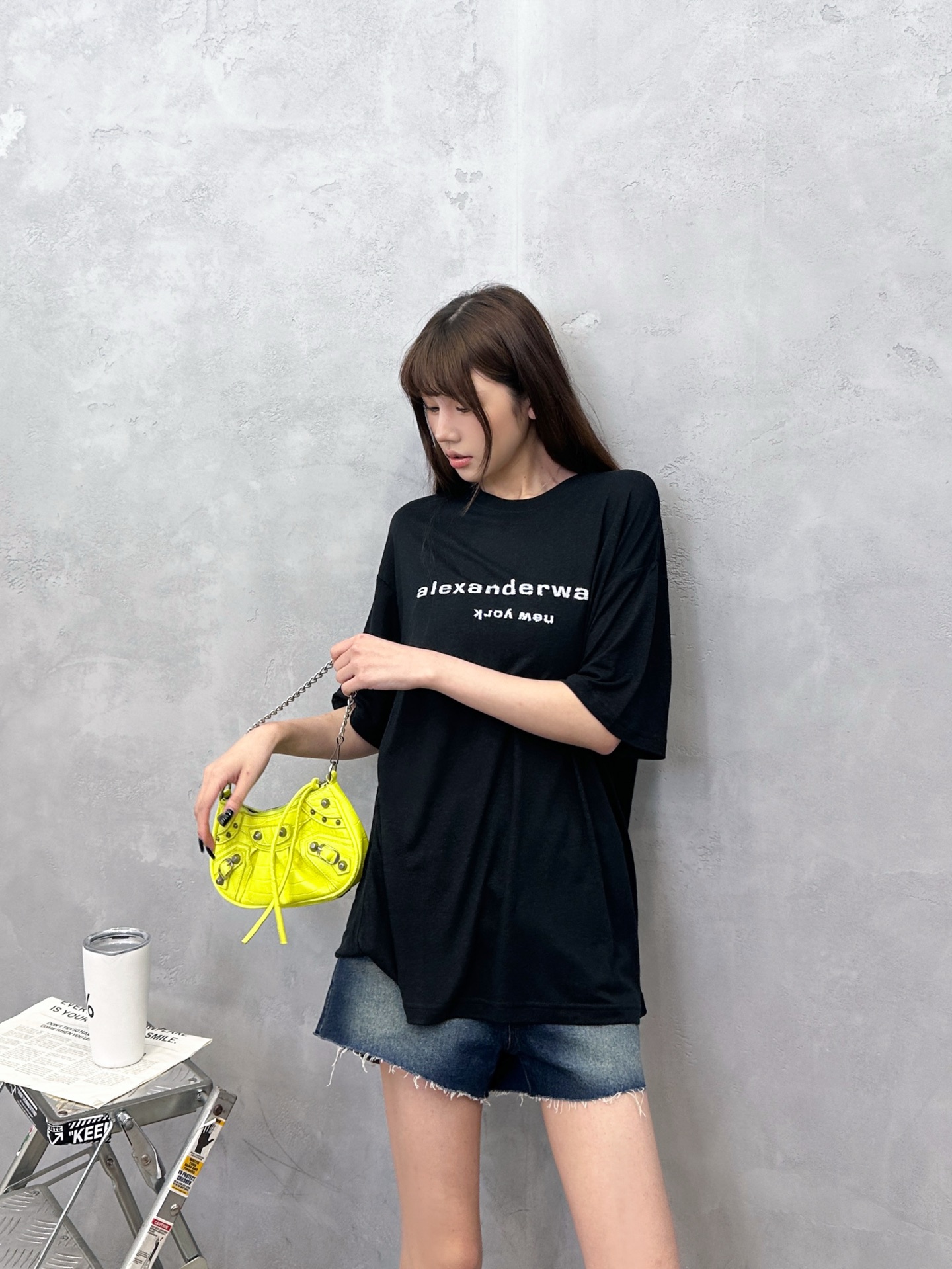 🌾大王 ｜ 新款短袖t，日本进口天丝亚麻面料，高级时尚，对位印花烫钻工艺，尺码sml