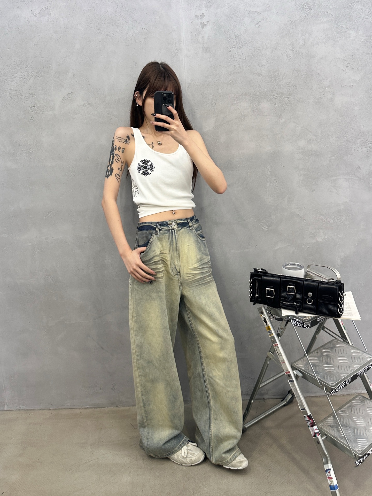 🌾Acne ｜ 新款牛仔裤，成衣洗水喷色做旧工艺，休闲时尚，尺码sml