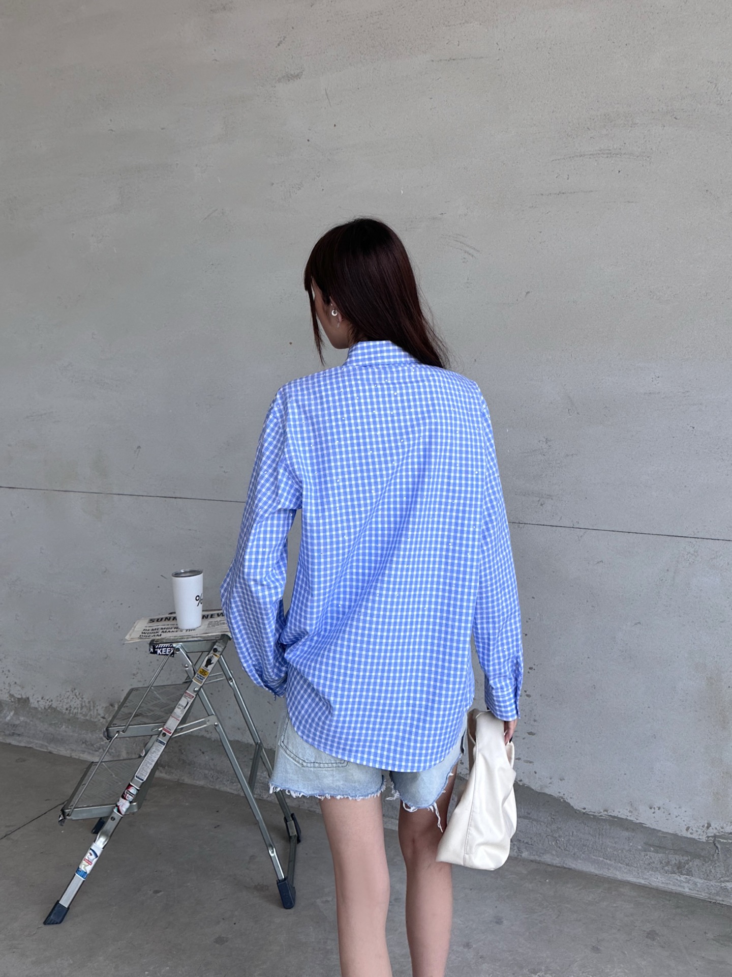 🌾Acne ｜ 新款休闲衬衣，品牌最新全棉色织格纹面料，成衣全身烫钻工艺，休闲时尚，尺码sml