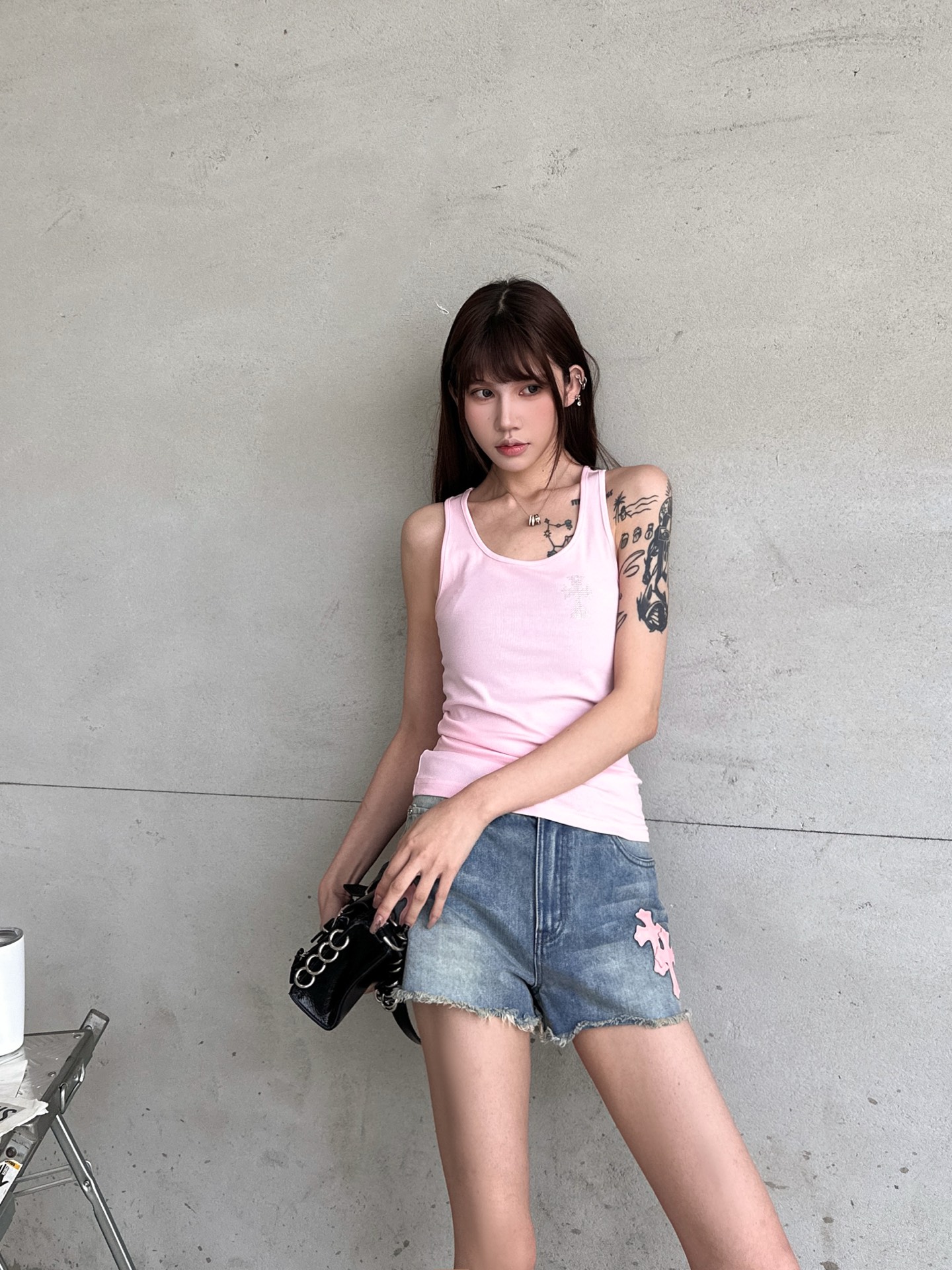 🌾克罗心 ｜ 新款背心，进口莱赛尔莫代尔长绒棉面料，高级感强，前后烫钻工艺，休闲时尚，尺码sml