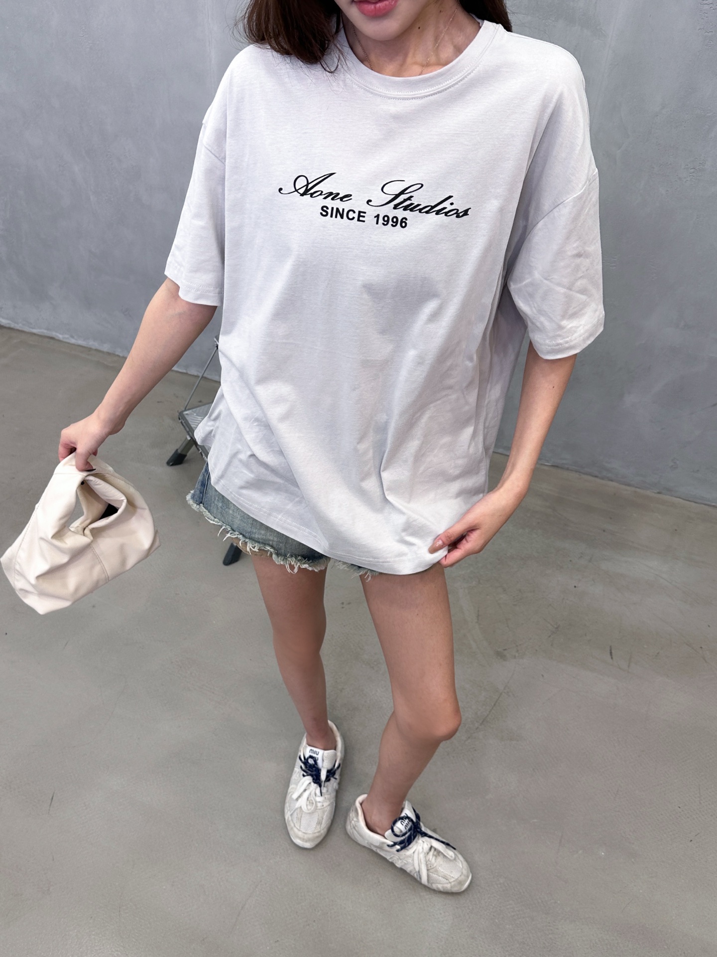 Acne ｜ 新款短袖t，成衣洗水加植绒印花工艺，男女同款，尺码sml