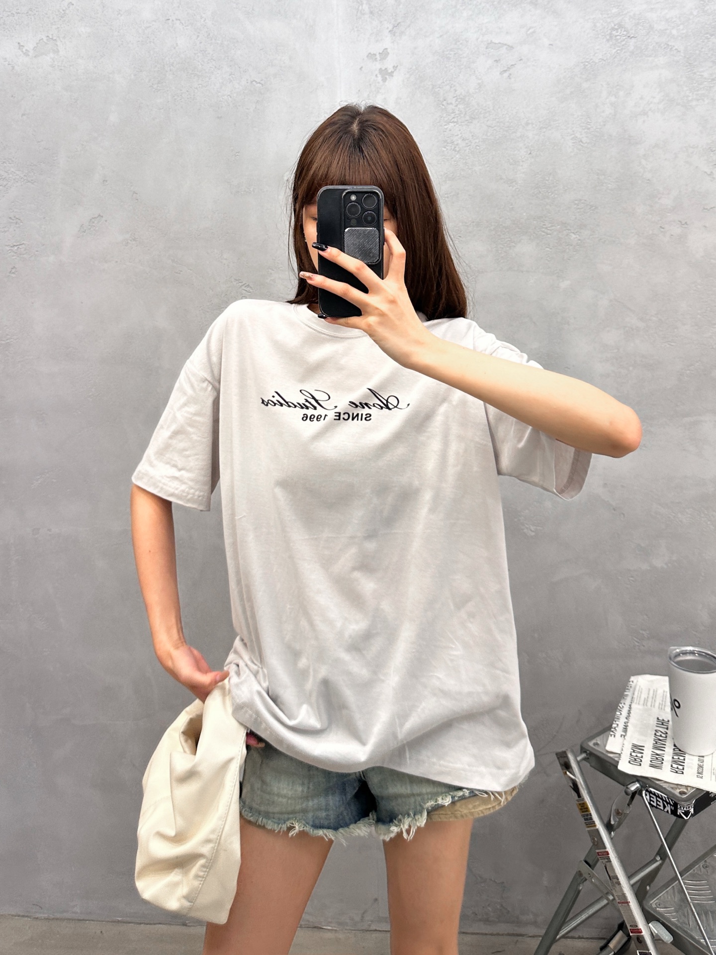 Acne ｜ 新款短袖t，成衣洗水加植绒印花工艺，男女同款，尺码sml