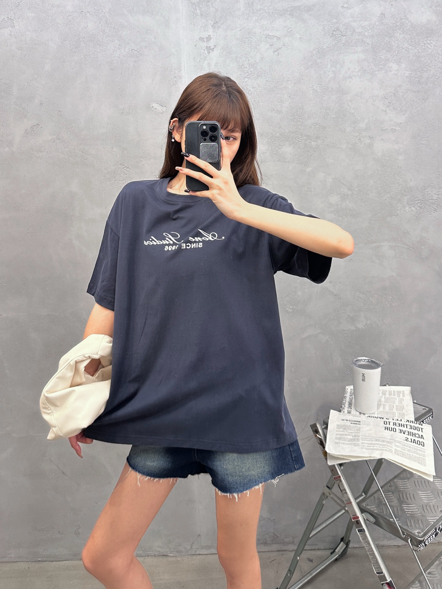 Acne ｜ 新款短袖t，成衣洗水加植绒印花工艺，男女同款，尺码sml
