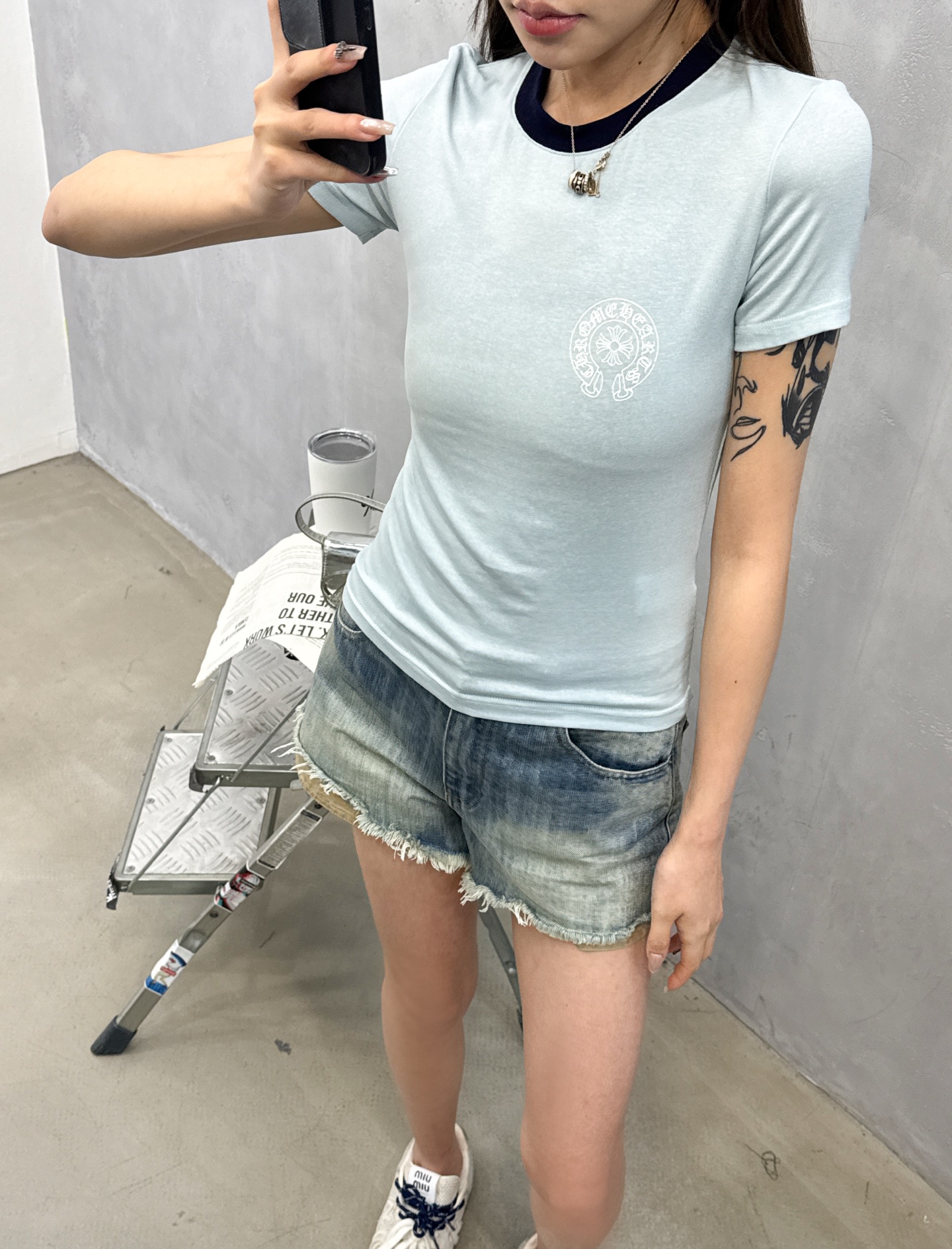 克罗心 ｜ 新款短袖t，成衣洗水固色工艺加多处印花，进口莱赛尔亚麻面料，休闲时尚，尺码sml