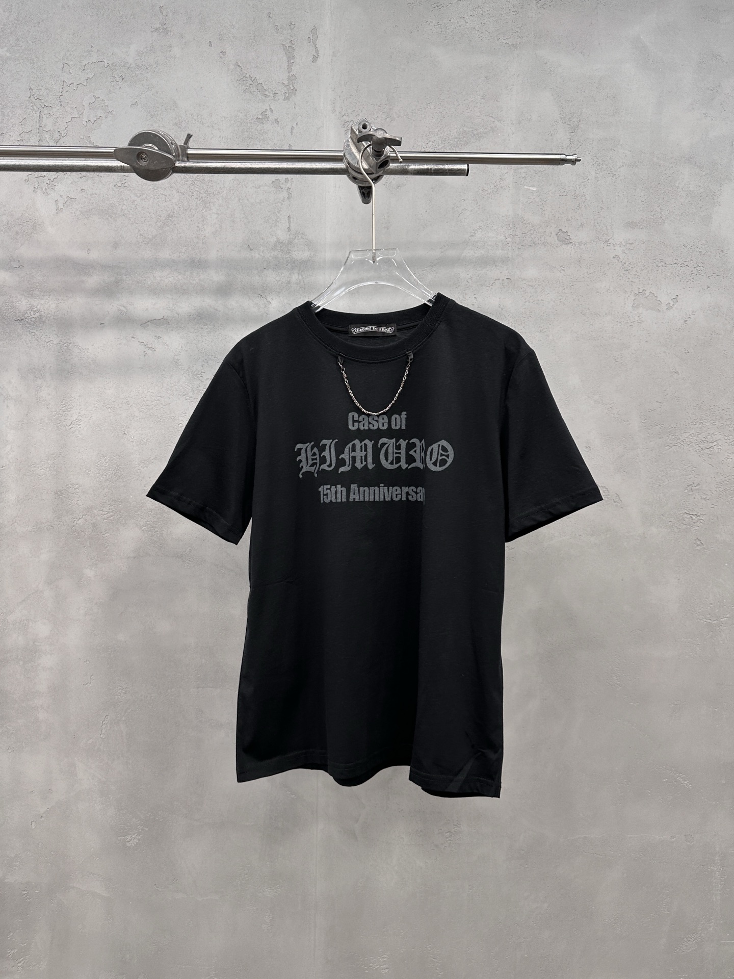 克罗心 ｜ 新款短袖t，成衣洗水印花工艺加项链配饰，休闲时尚，男女同款，尺码sml